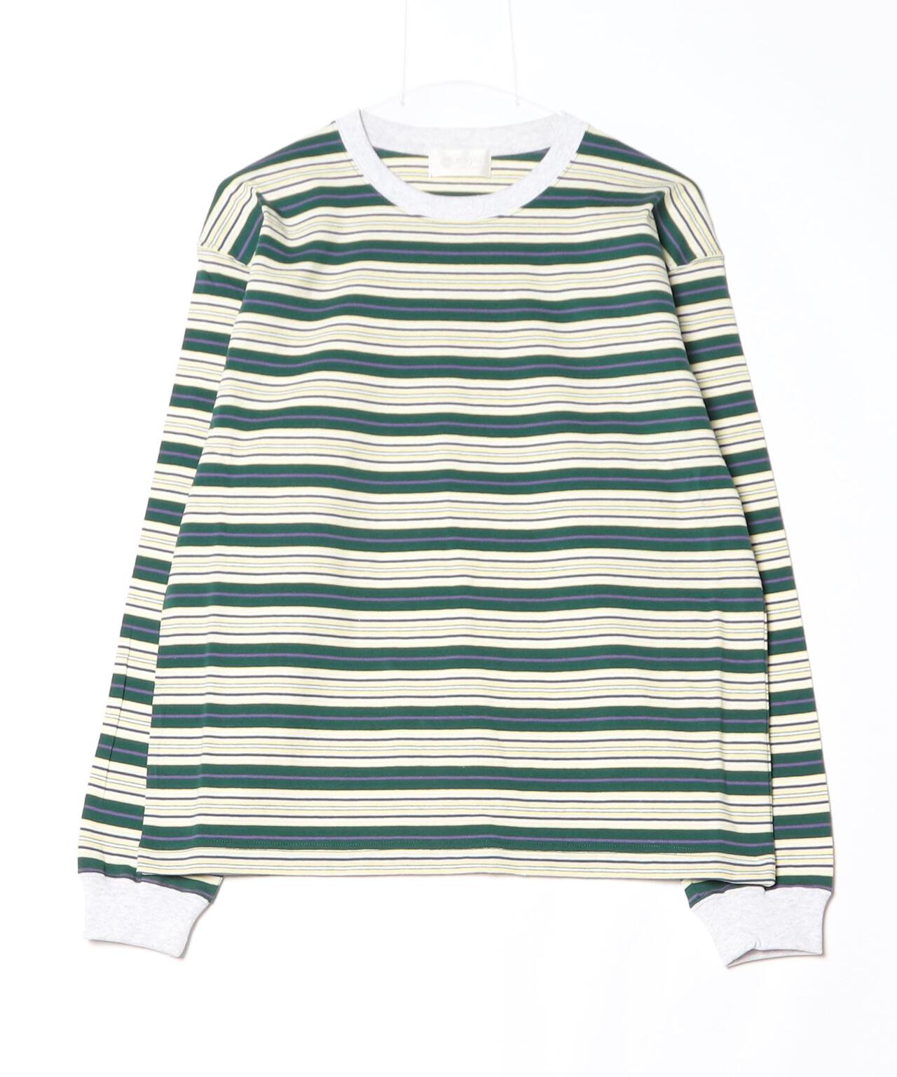 SOGLIA/ソリア OPEN END MULTI BORDER LS TEE ボーダーT