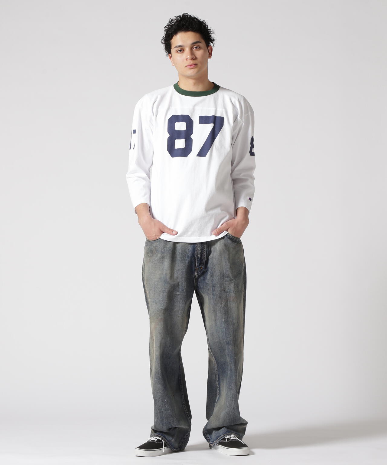 Champion/チャンピオン 3/4 SLEEVE FOOTBALL T-SHIRT フットボール