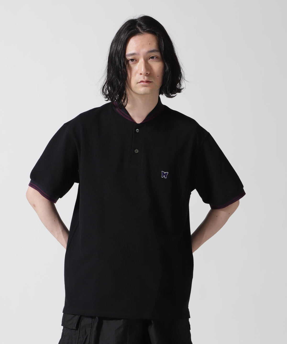 Needles/ニードルズ Shawl Collar S/S Polo Cotton Pique