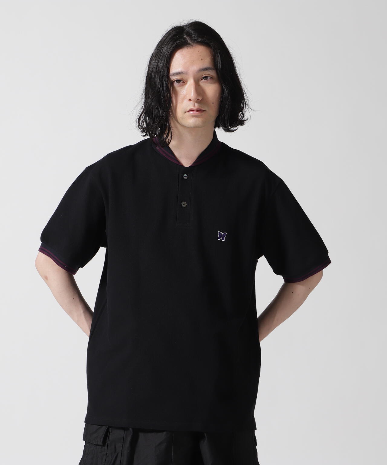Needles/ニードルズ Shawl Collar S/S Polo Cotton Pique