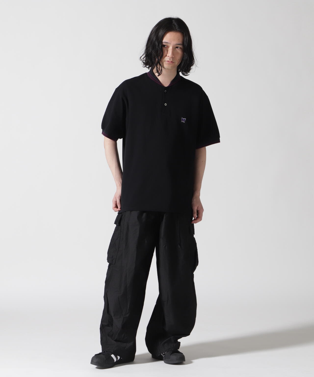 Needles/ニードルズ Shawl Collar S/S Polo Cotton Pique