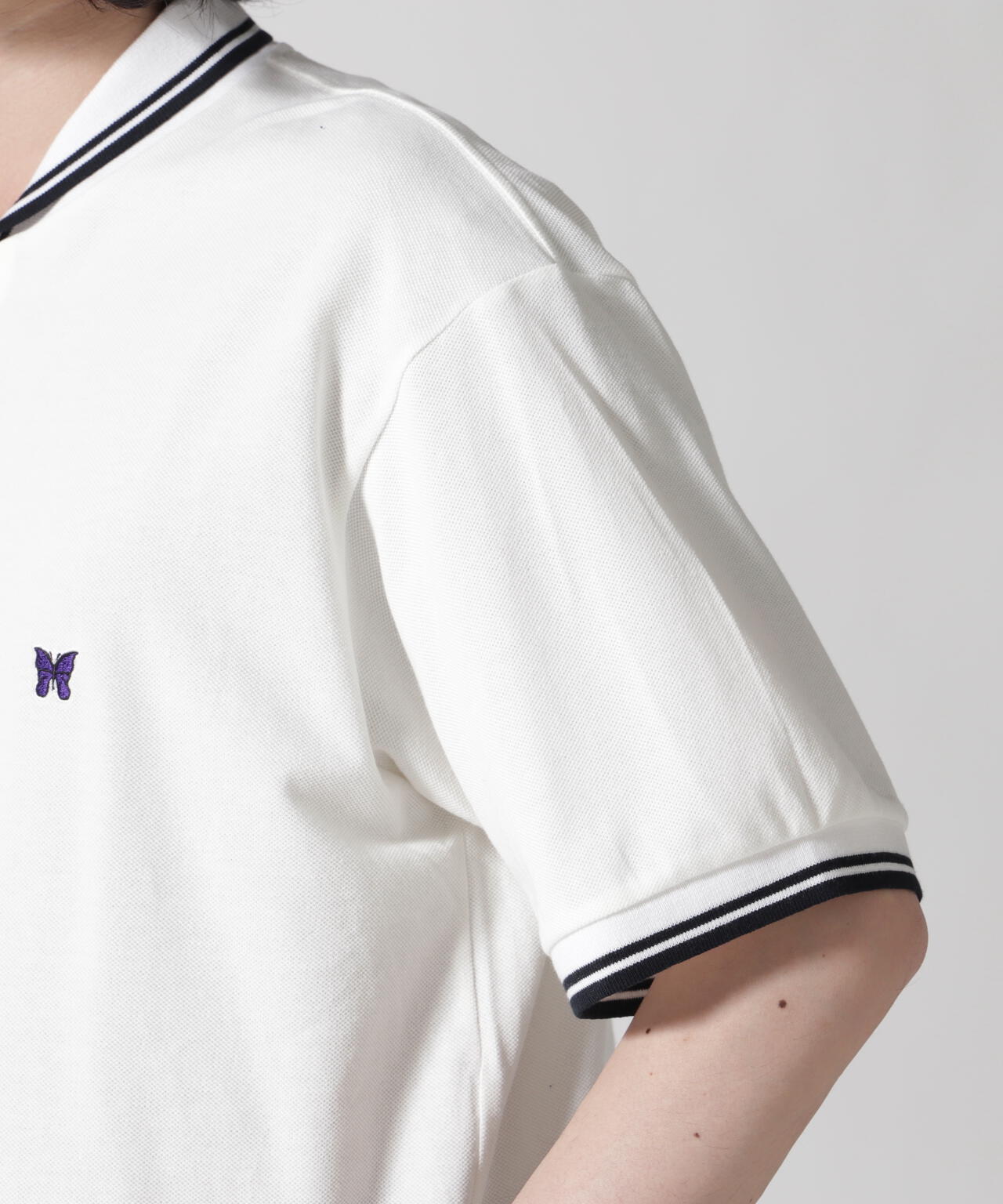 Needles/ニードルズ Shawl Collar S/S Polo Cotton Pique