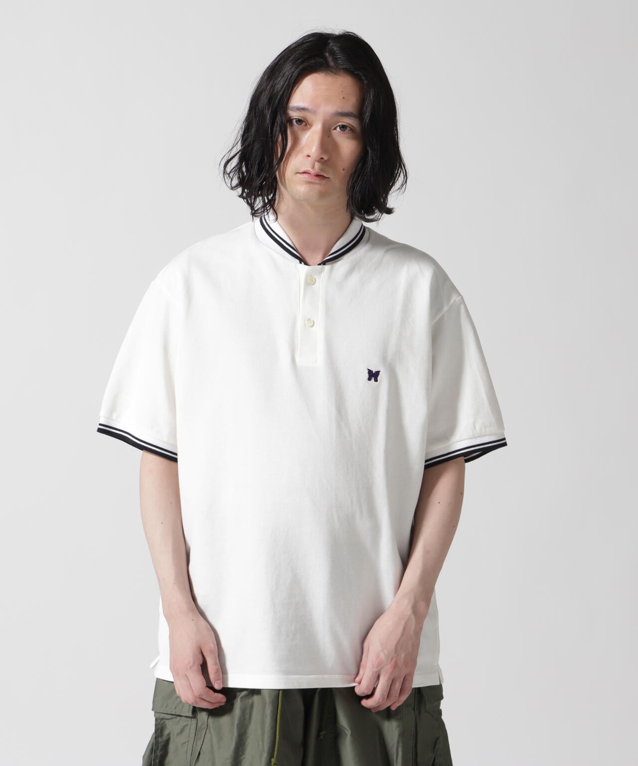 Needles/ニードルズ Shawl Collar S/S Polo Cotton Pique