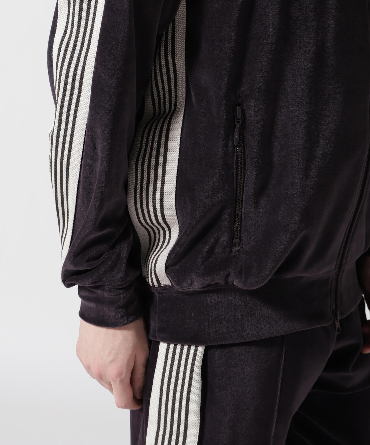Needles/ニードルズ Rib Collar Track Jacket - C/PE Velour