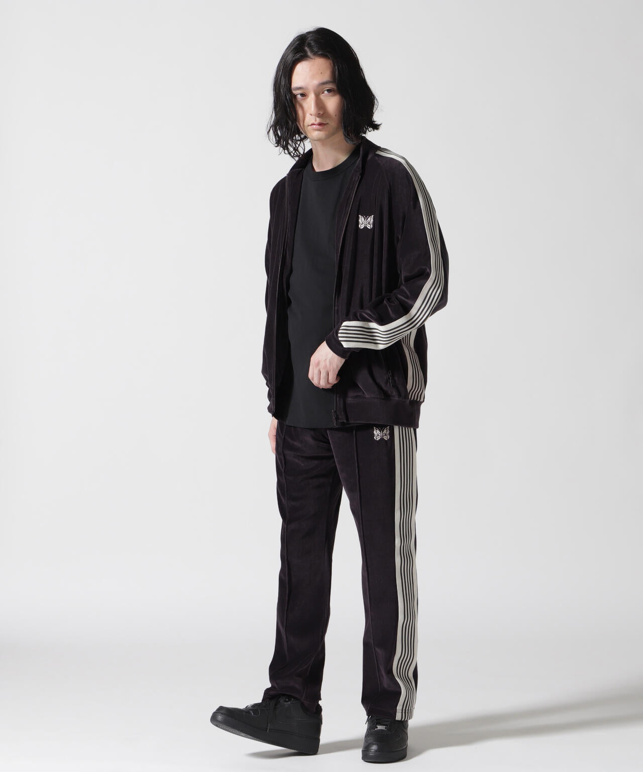 Needles/ニードルズ Rib Collar Track Jacket - C/PE Velour