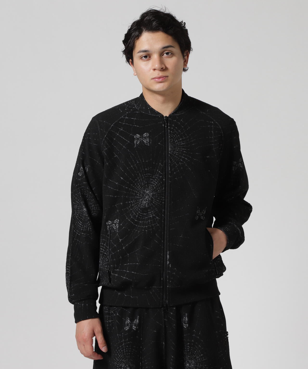 Needles/ニードルズ Rib Collar Track Jacket - Spider Web