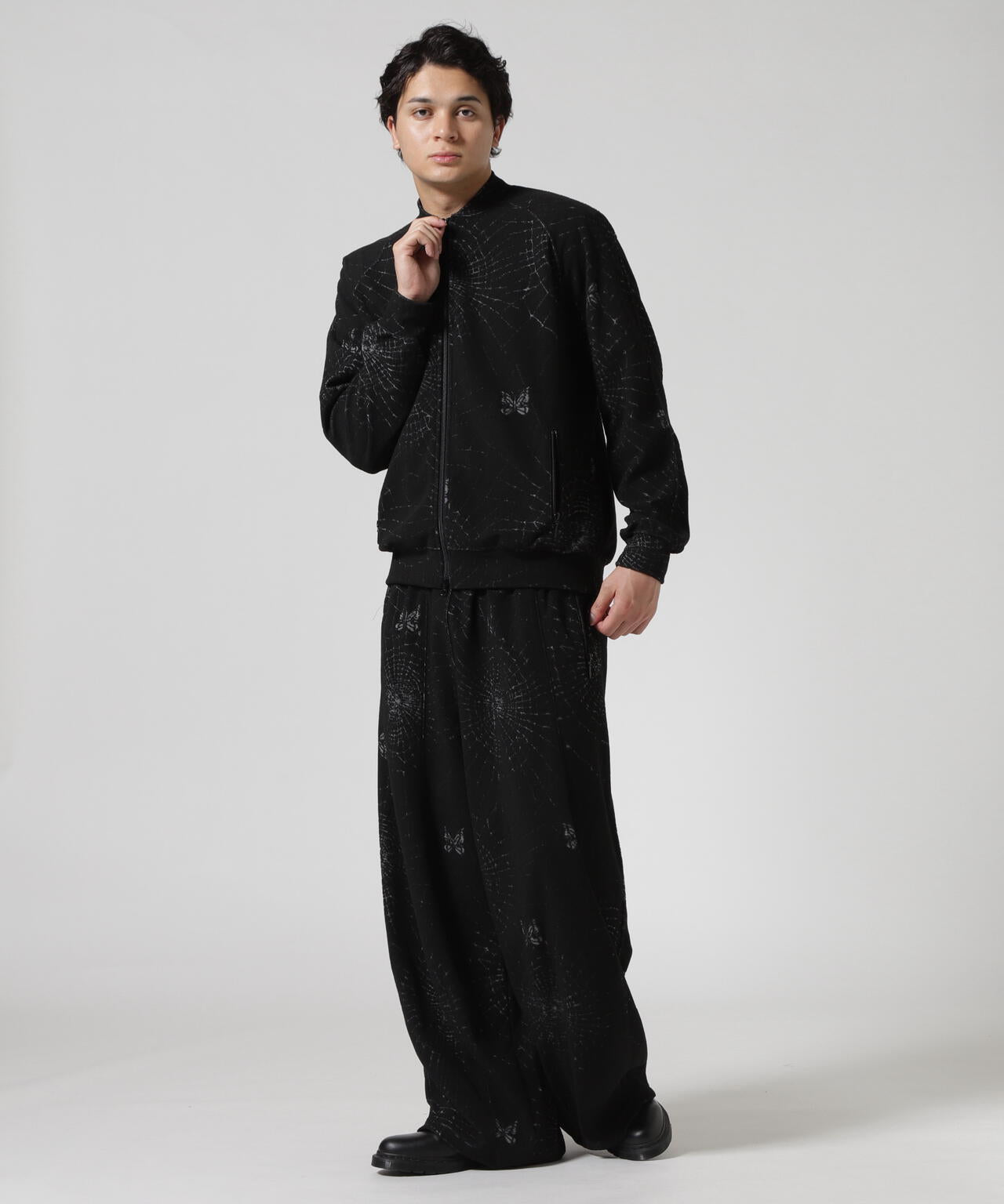 Needles/ニードルズ Rib Collar Track Jacket - Spider Web