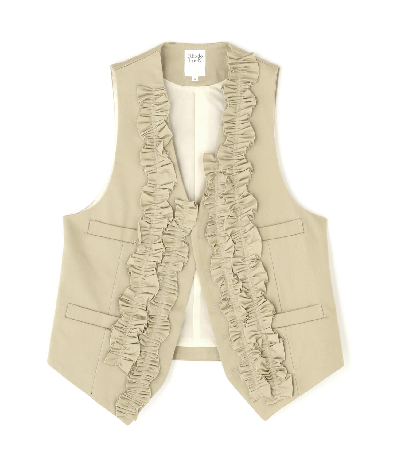 RHODOLIRION/ロドリリオン Frill Vest - Chino Cloth