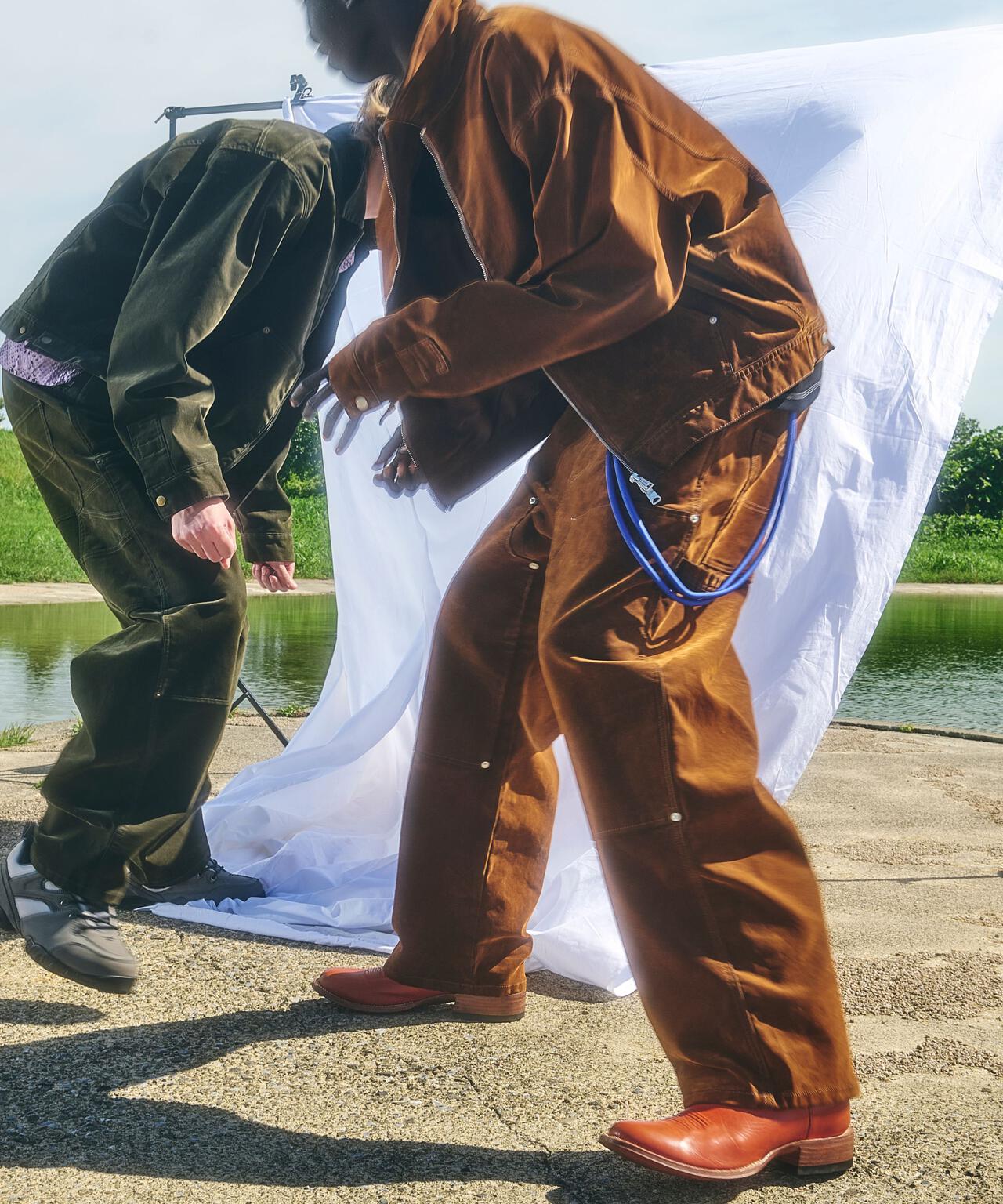 B omnivore/ビーオムニボー FLOCKY DENIM PANT フロッキーデニムパンツ