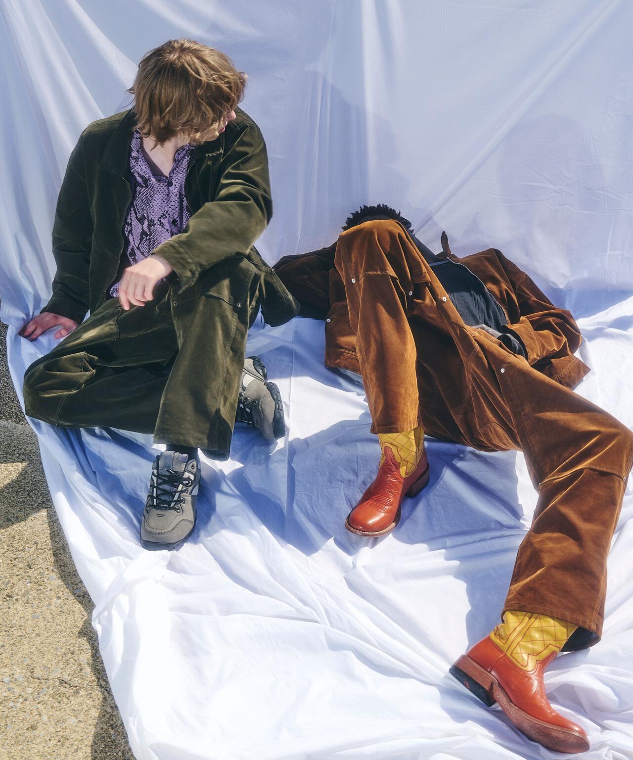 B omnivore/ビーオムニボー FLOCKY DENIM PANT フロッキーデニムパンツ
