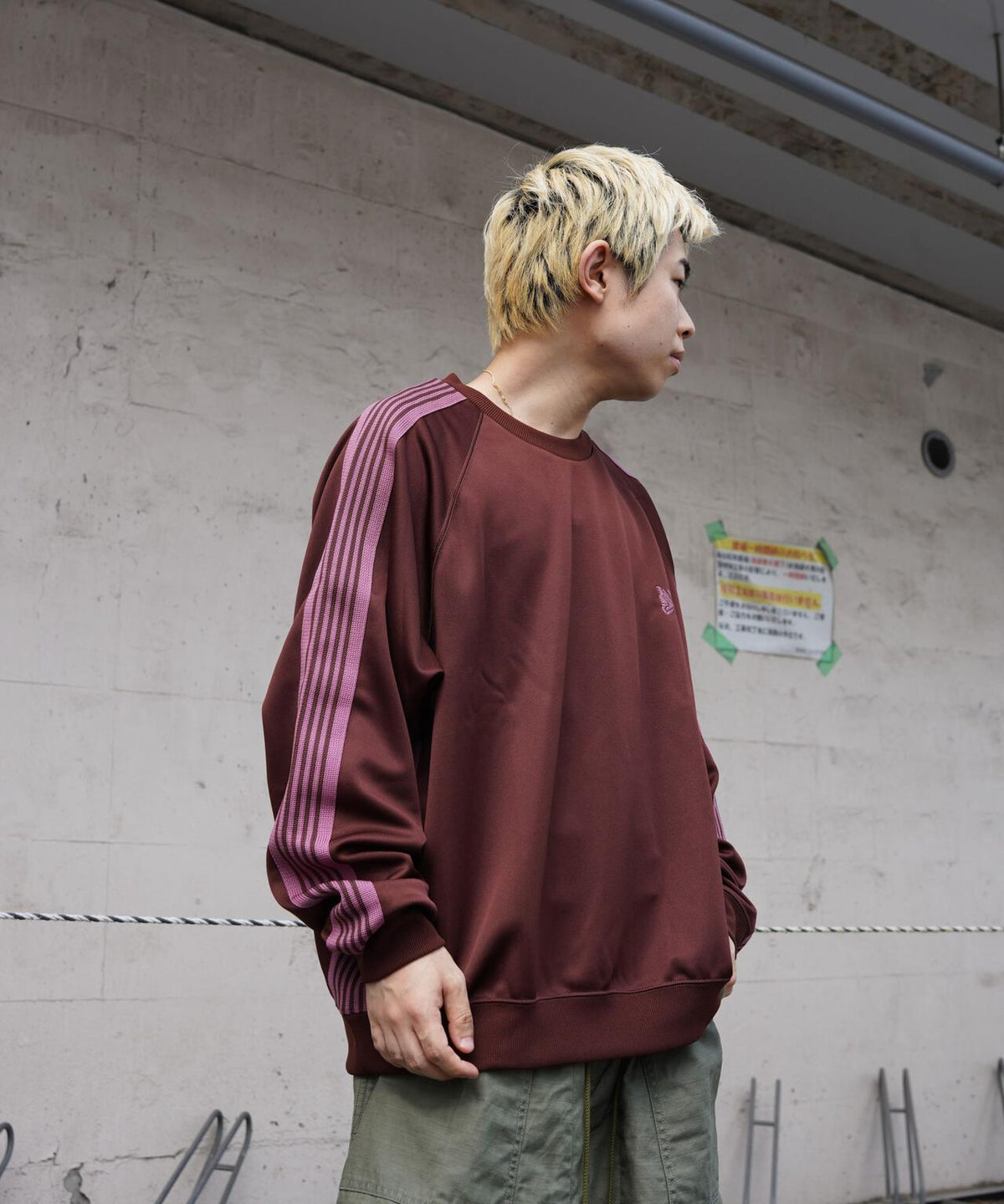 Needles/ニードルズ Track Crew Neck Shirt - Poly Smooth
