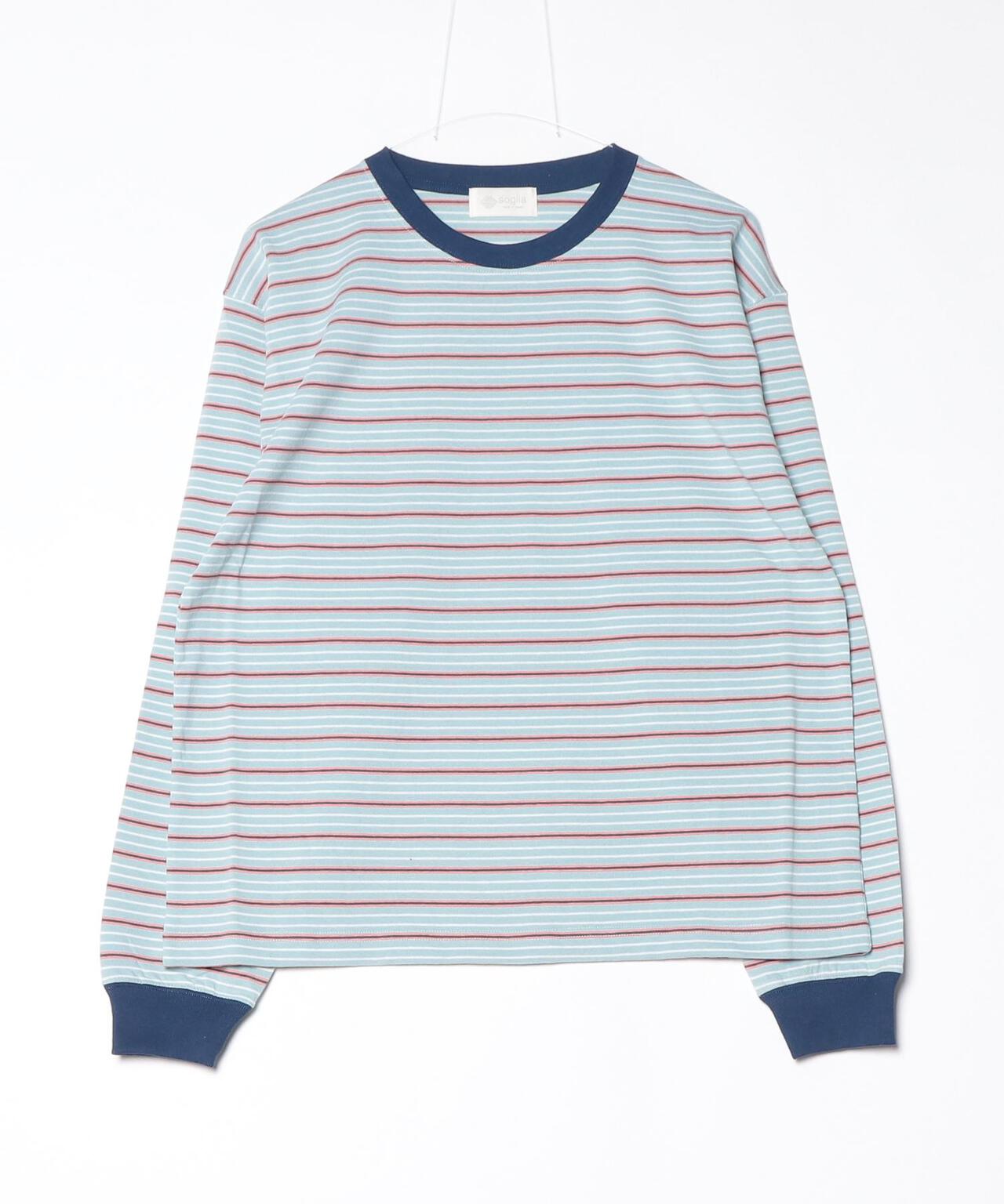 SOGLIA/ソリア OPEN END MULTI BORDER L/S TEE ボーダーT