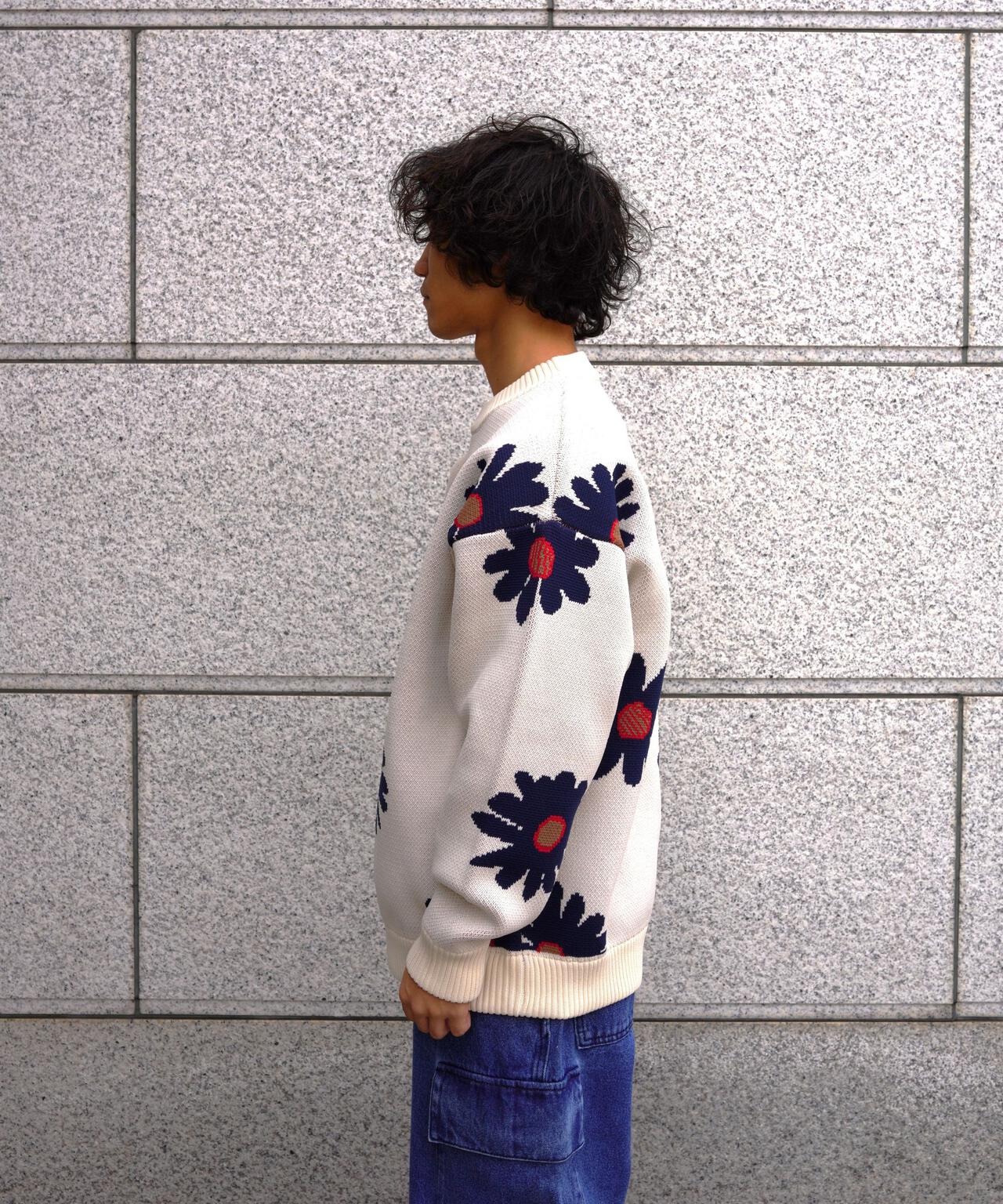 B omnivore/ビーオムニボー FLOWER KNIT TOP