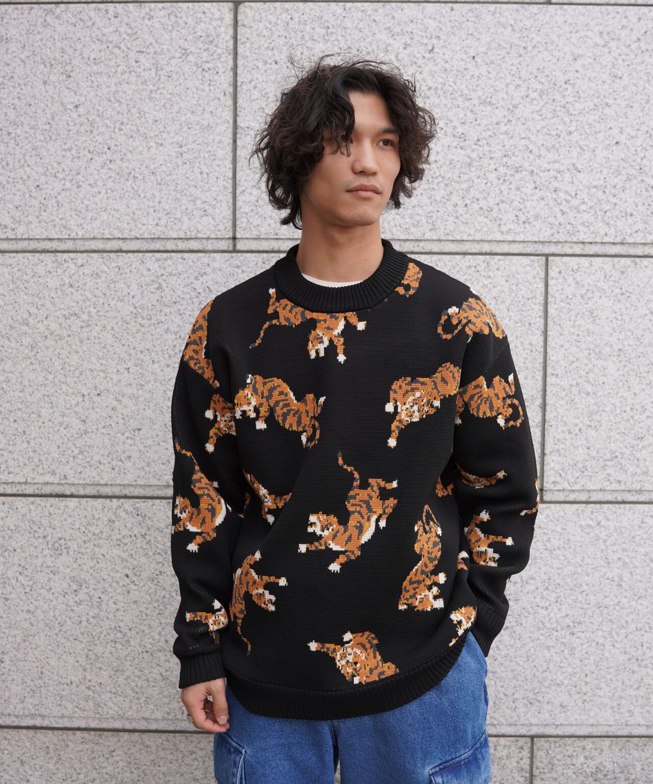 B omnivore/ビーオムニボー TIGER KNIT TOP