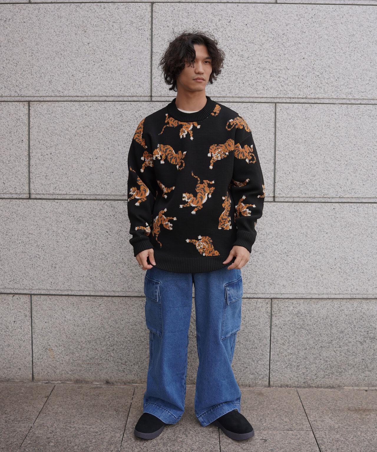 B omnivore/ビーオムニボー TIGER KNIT TOP