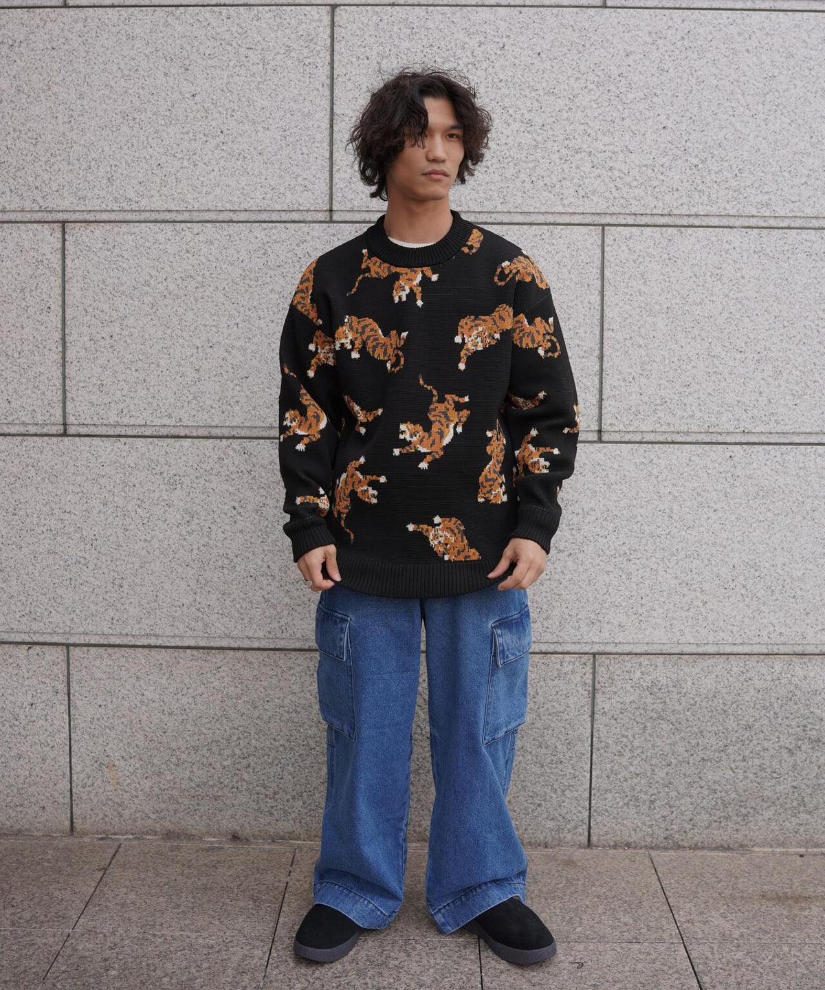 B omnivore/ビーオムニボー TIGER KNIT TOP