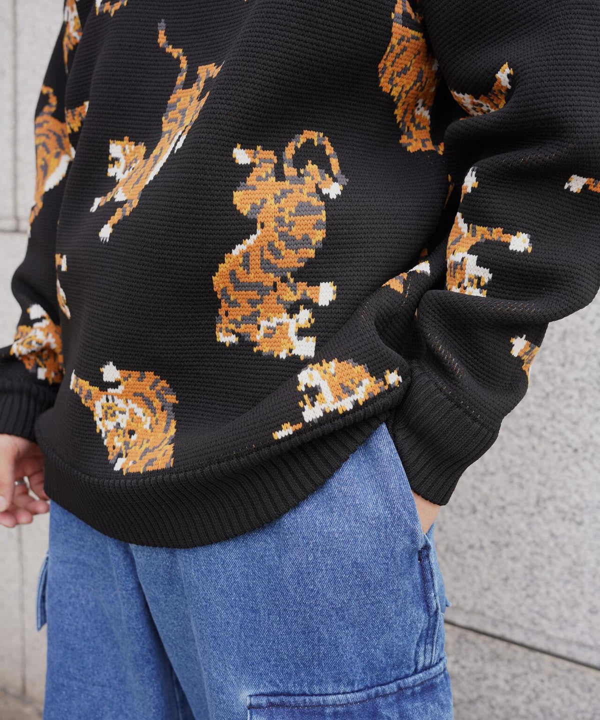 B omnivore/ビーオムニボー TIGER KNIT TOP