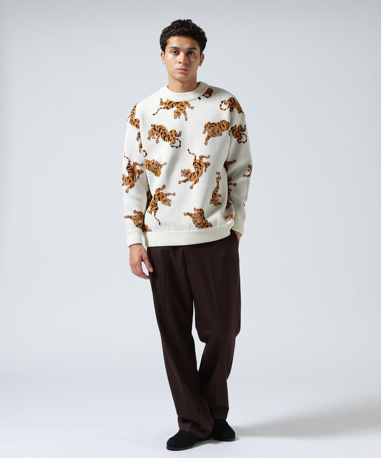 B omnivore/ビーオムニボー TIGER KNIT TOP