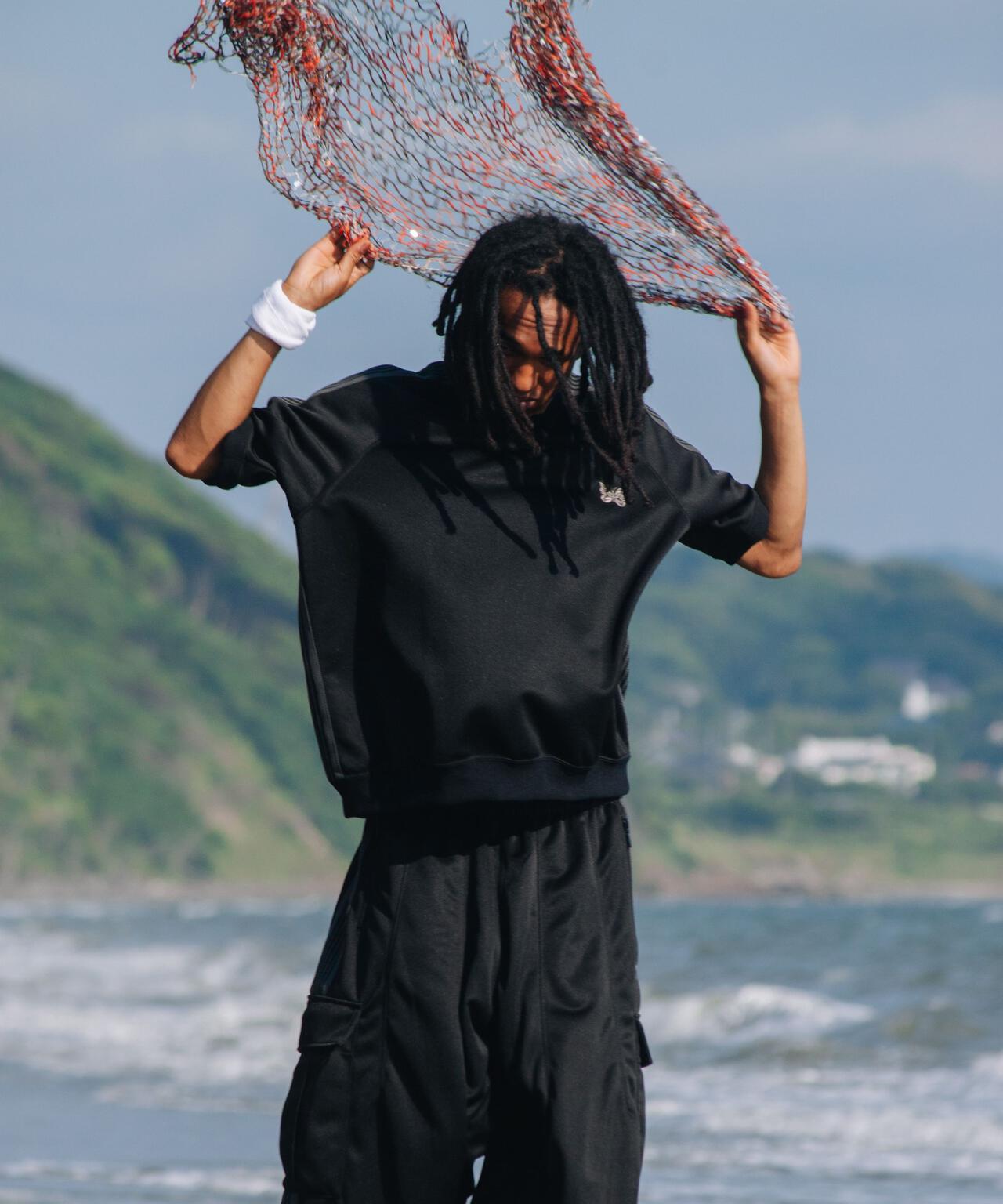 Needles/ニードルズ 別注Track S/S Crew Neck Shirt-Poly Smooth