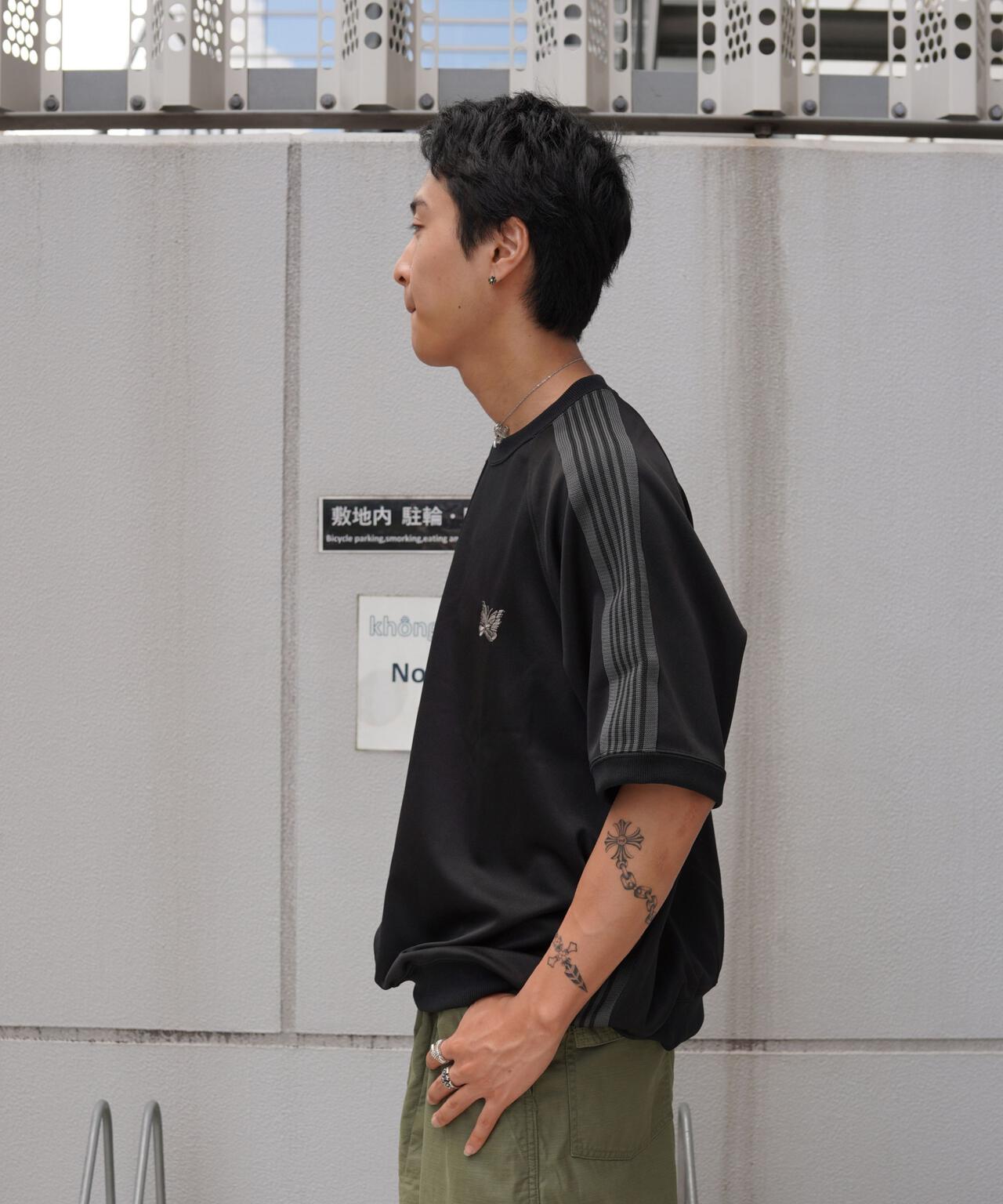 Needles/ニードルズ 別注Track S/S Crew Neck Shirt-Poly Smooth