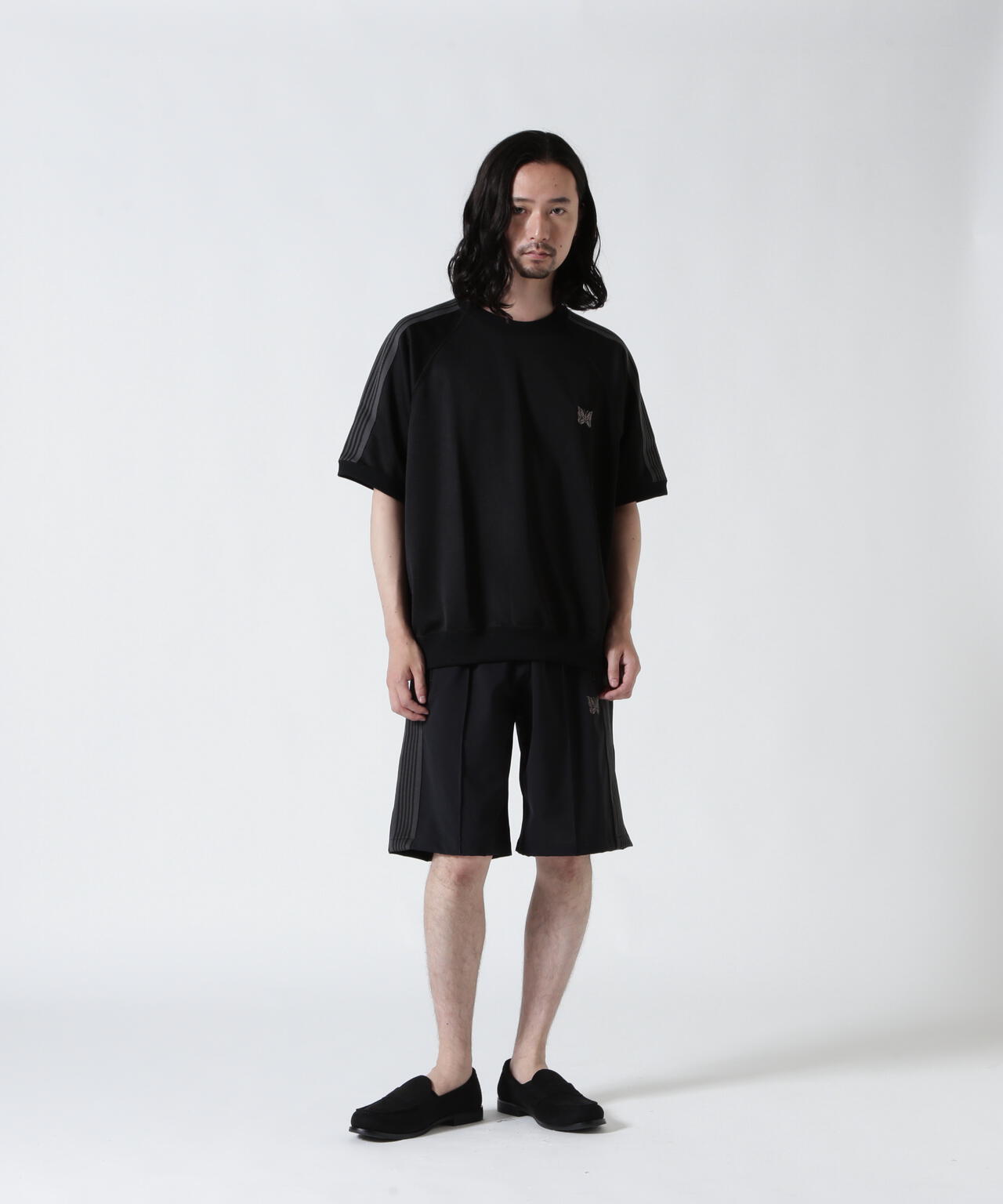 Needles/ニードルズ 別注Track S/S Crew Neck Shirt-Poly Smooth