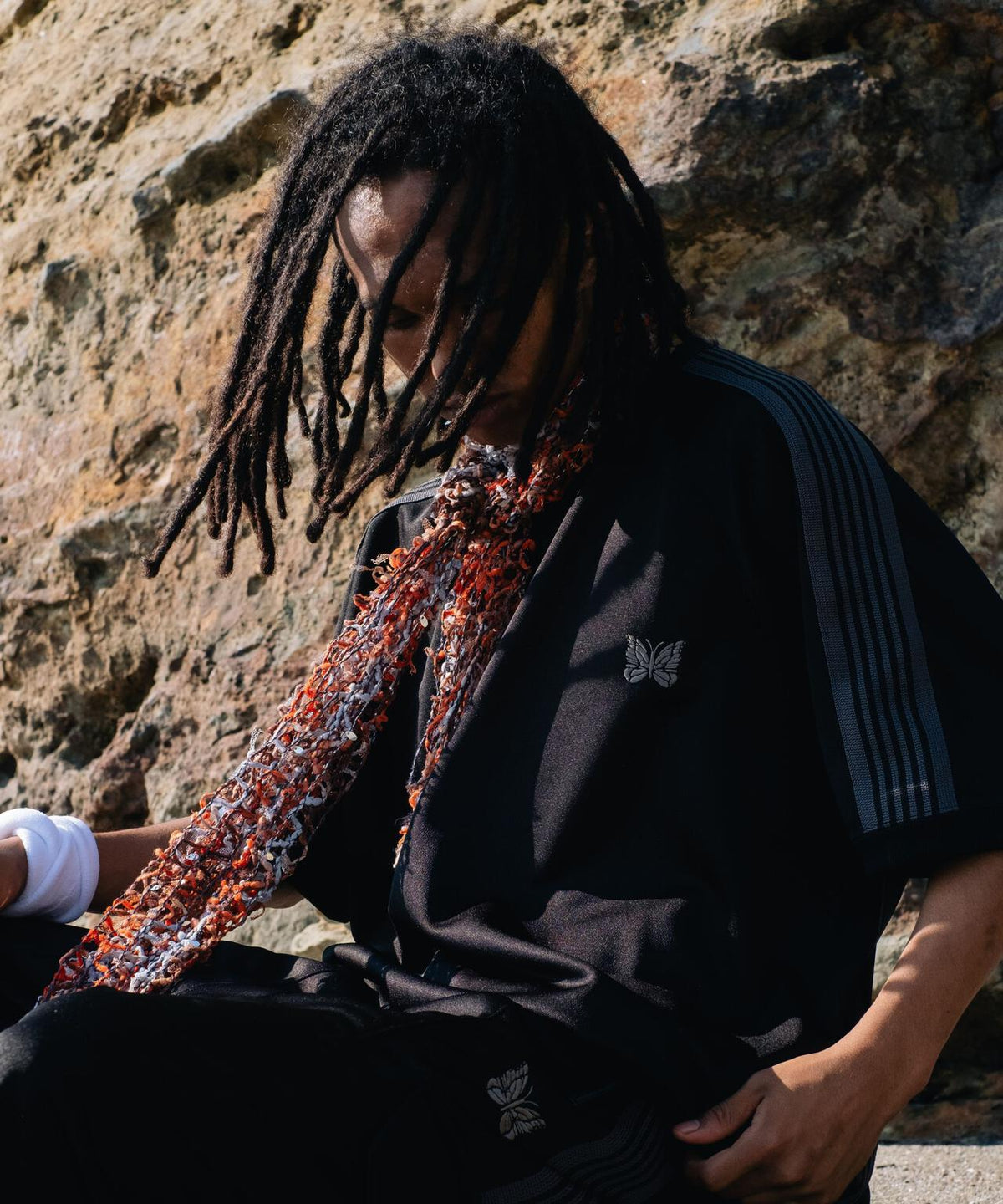 Needles/ニードルズ 別注Track S/S Crew Neck Shirt-Poly Smooth