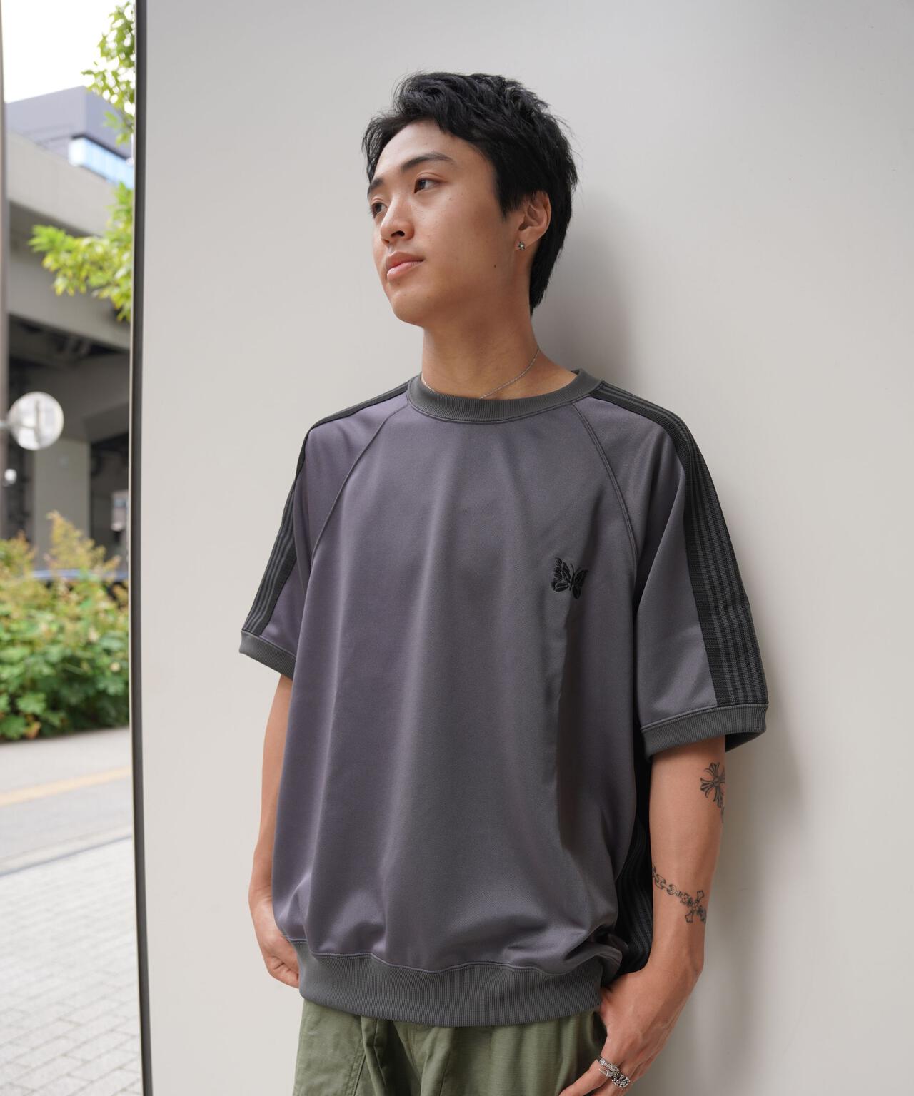 Needles/ニードルズ 別注Track S/S Crew Neck Shirt-Poly Smooth