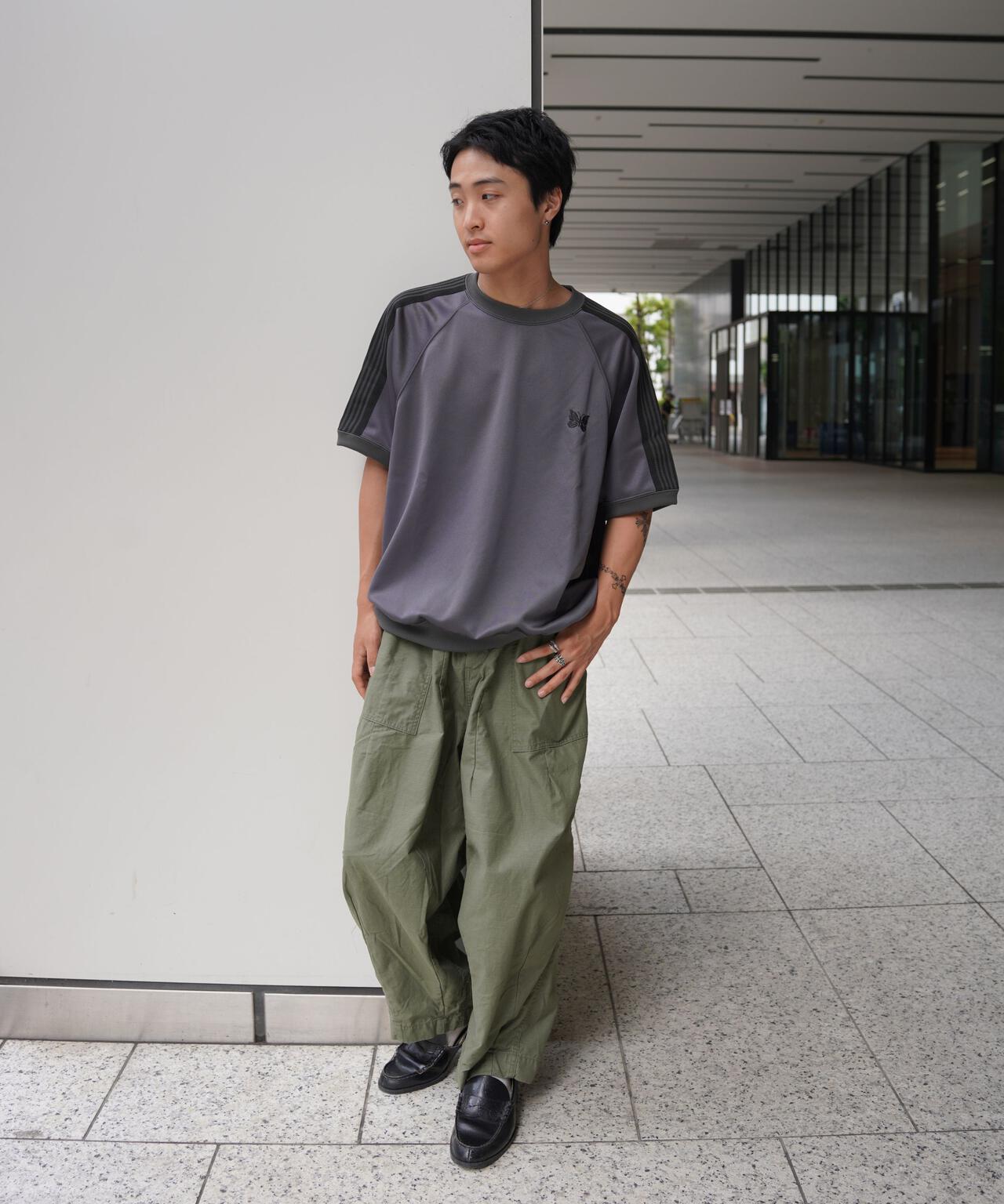 Needles/ニードルズ 別注Track S/S Crew Neck Shirt-Poly Smooth