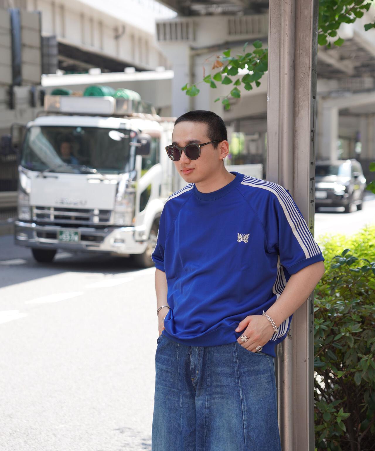 Needles/ニードルズ 別注Track S/S Crew Neck Shirt-Poly Smooth