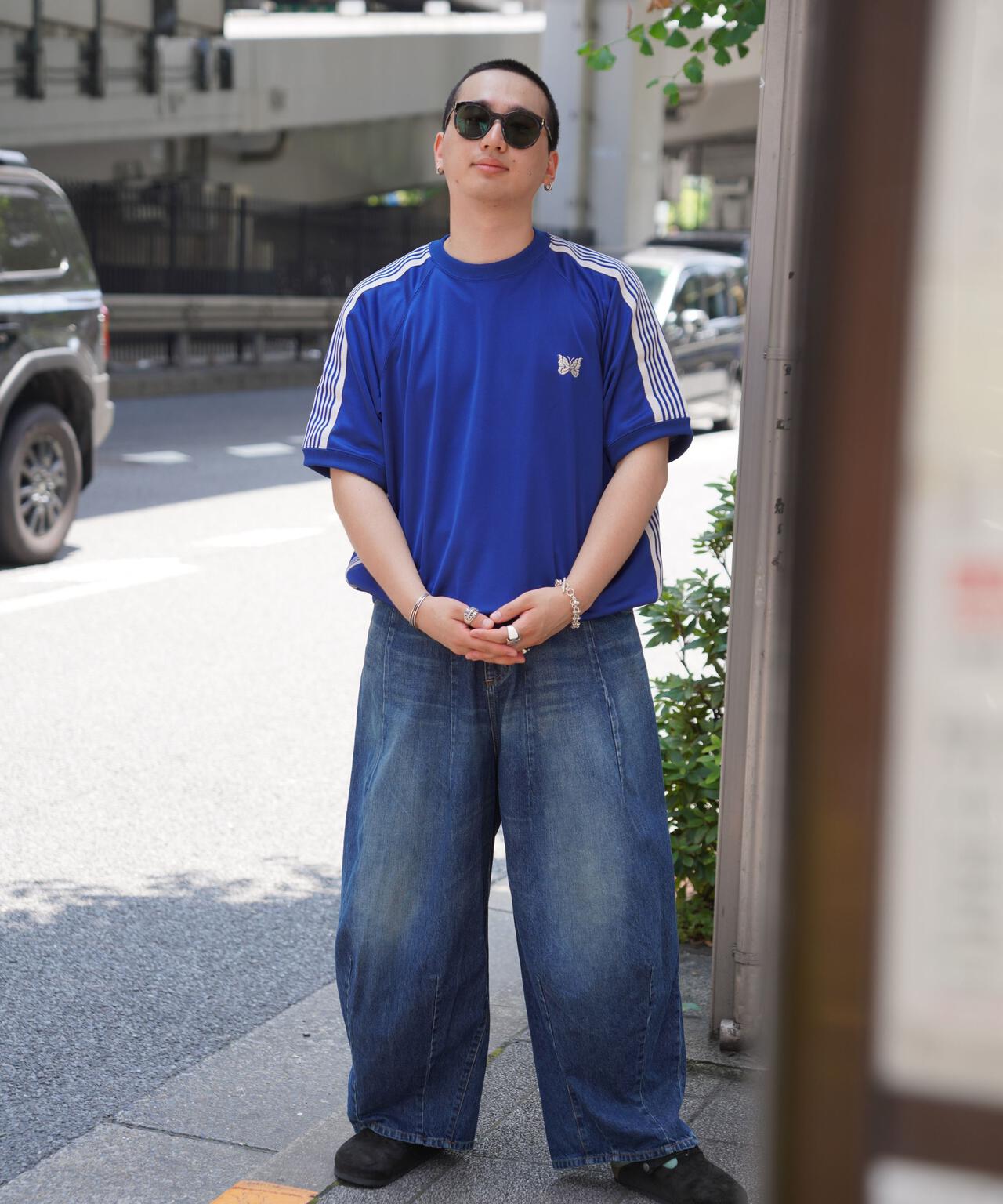 Needles/ニードルズ 別注Track S/S Crew Neck Shirt-Poly Smooth