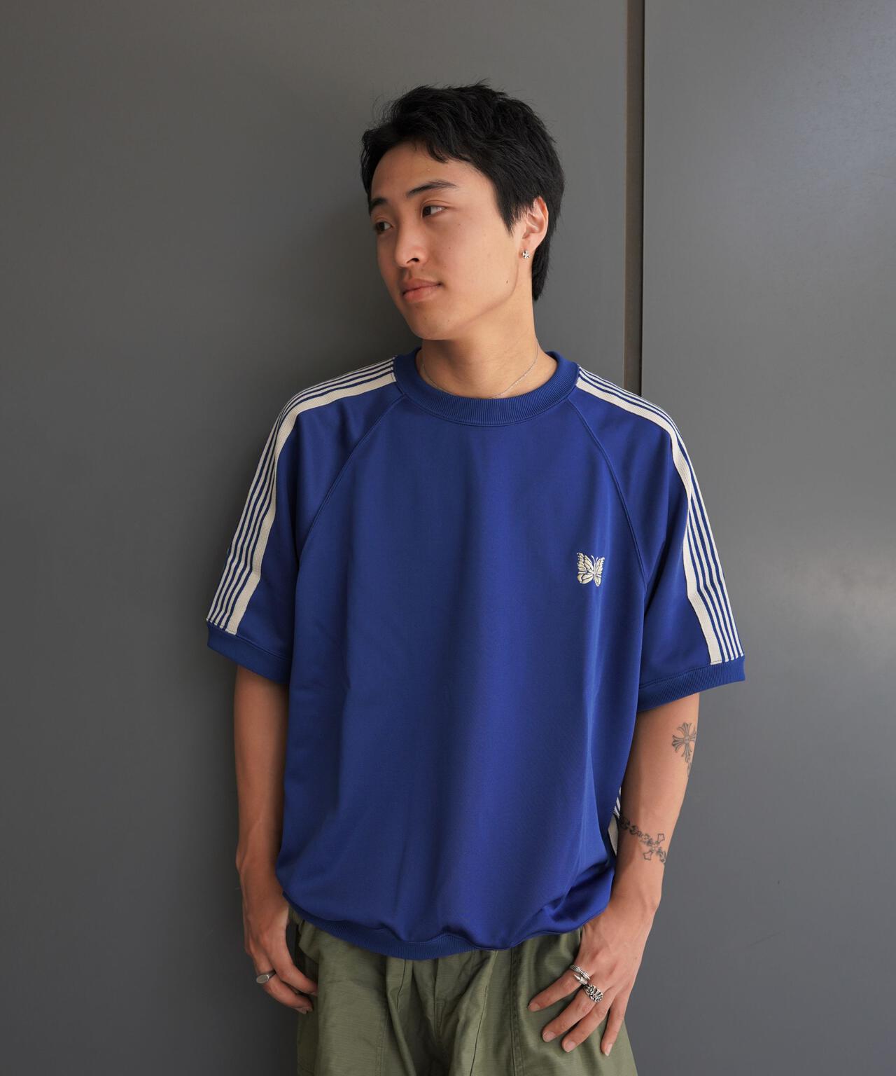 Needles/ニードルズ 別注Track S/S Crew Neck Shirt-Poly Smooth