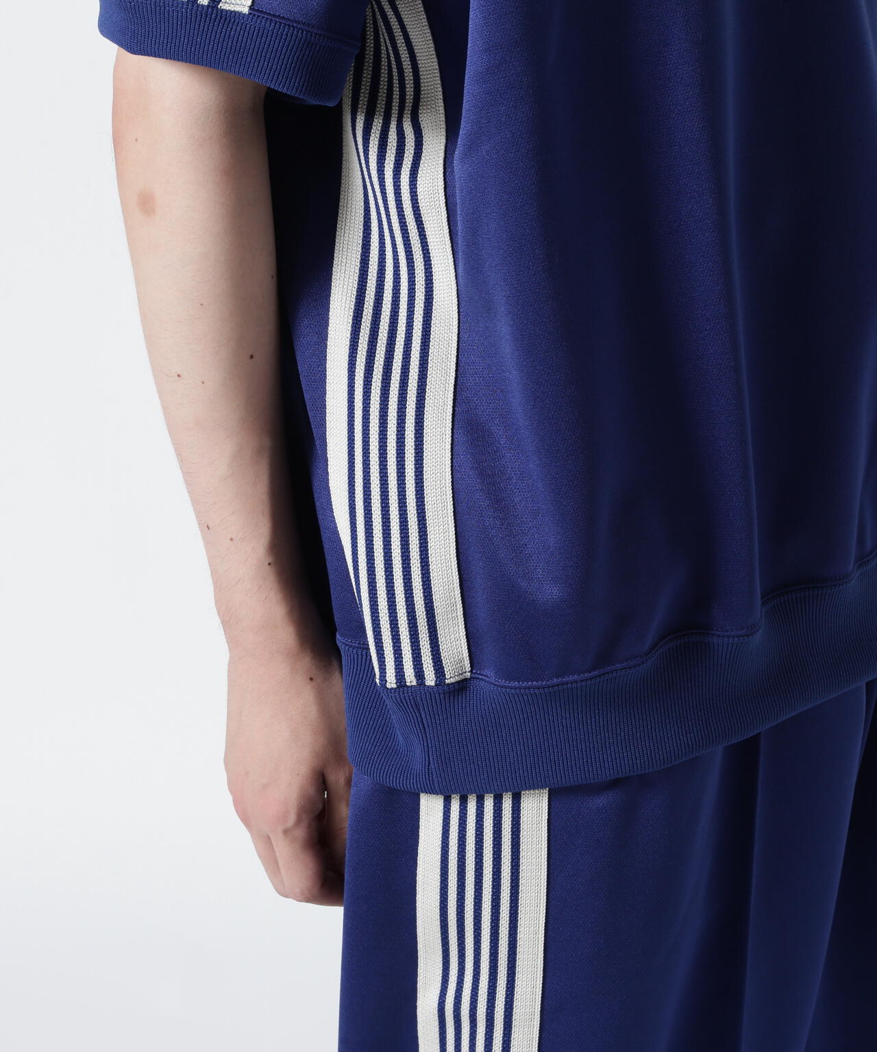 Needles/ニードルズ 別注Track S/S Crew Neck Shirt-Poly Smooth