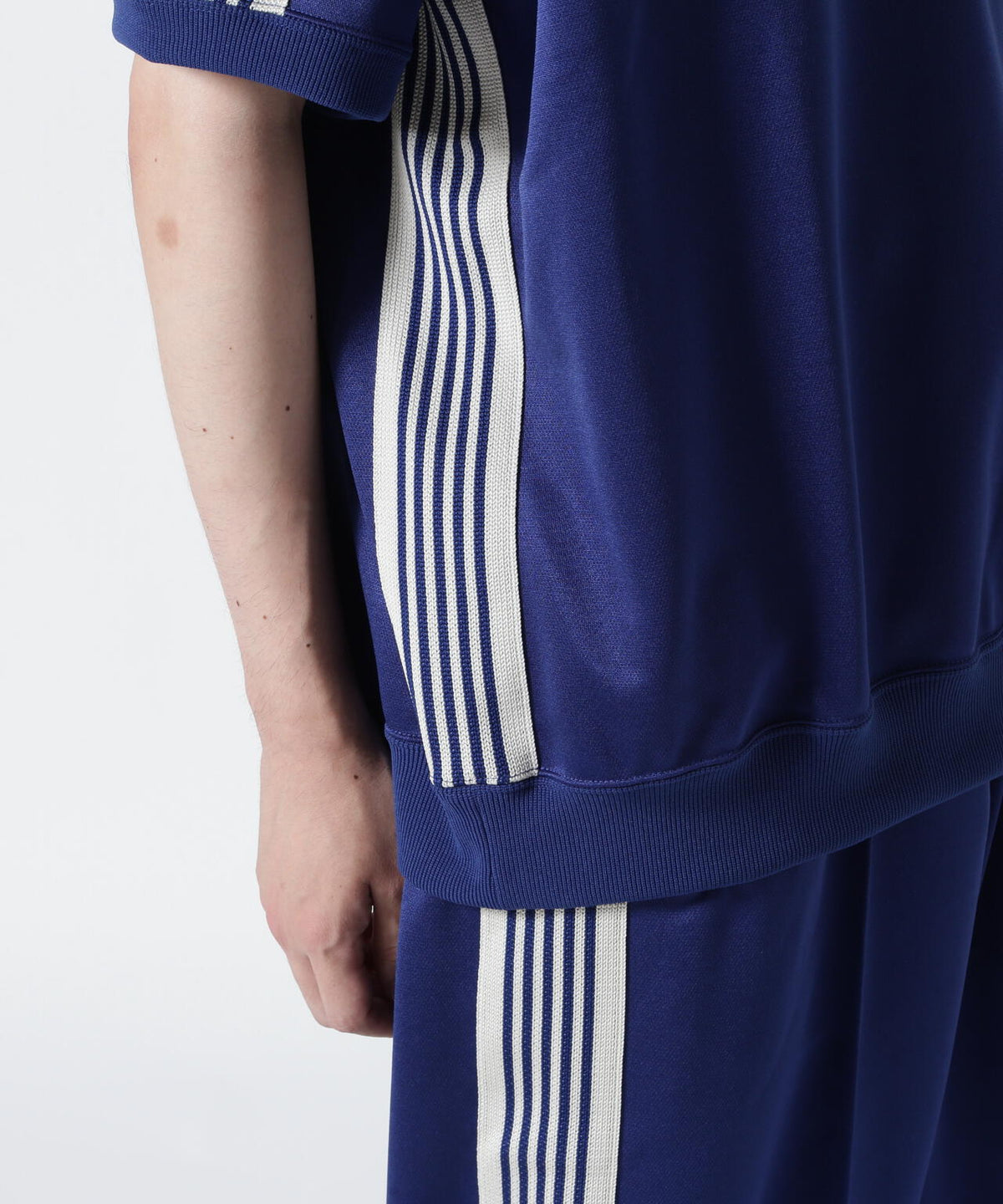 Needles/ニードルズ 別注Track S/S Crew Neck Shirt-Poly Smooth