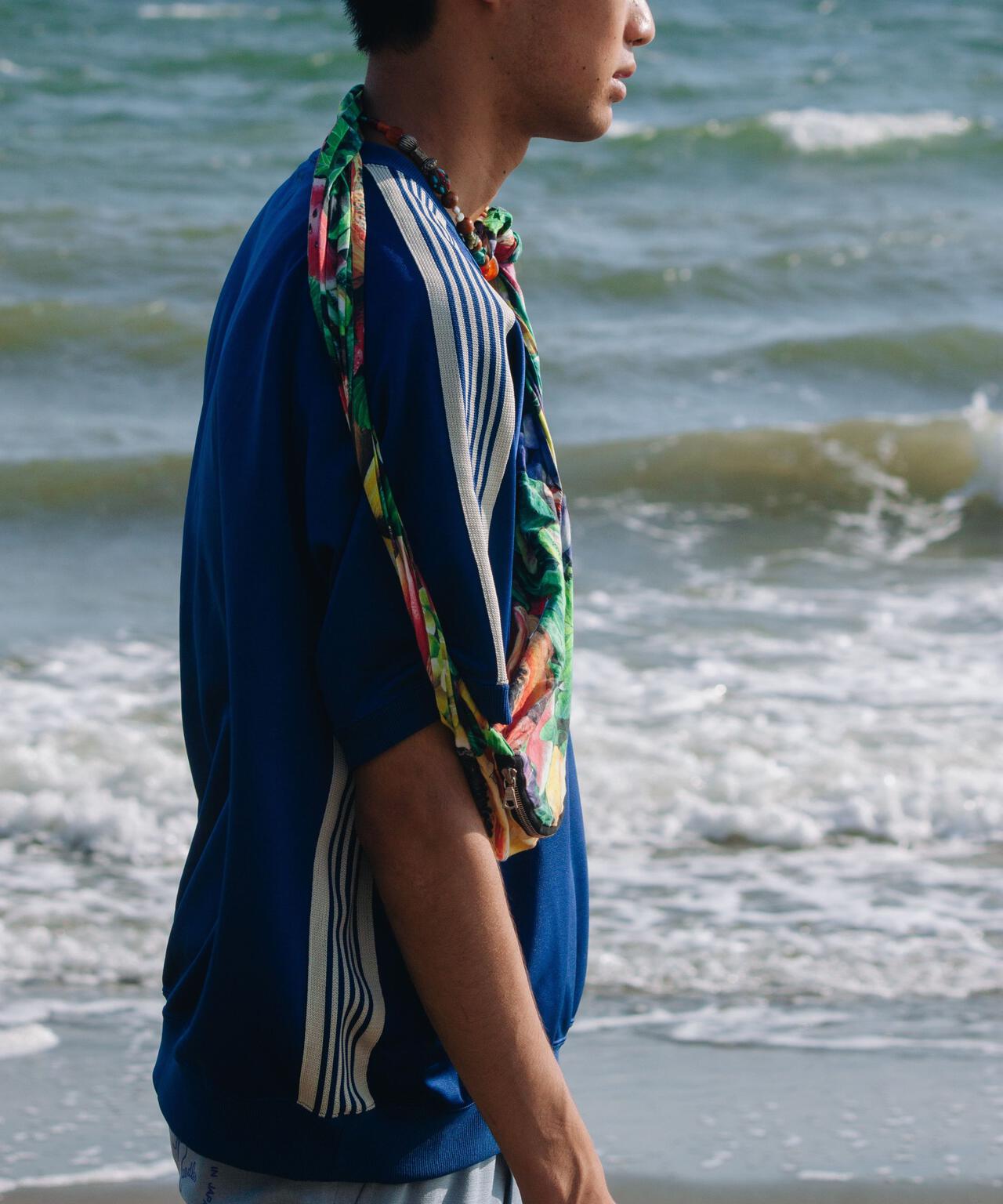 Needles/ニードルズ 別注Track S/S Crew Neck Shirt-Poly Smooth