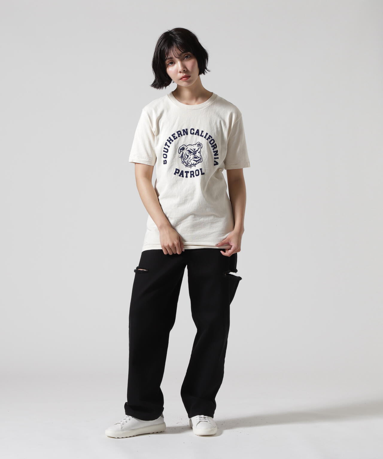 MIXTA/ミクスタ CREW NECK SO CAL DOG Tシャツ