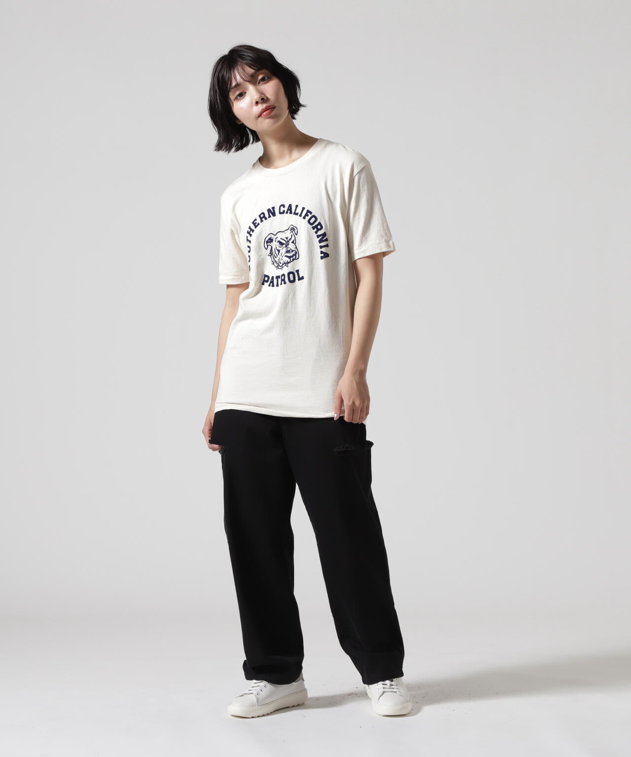 MIXTA/ミクスタ CREW NECK SO CAL DOG Tシャツ