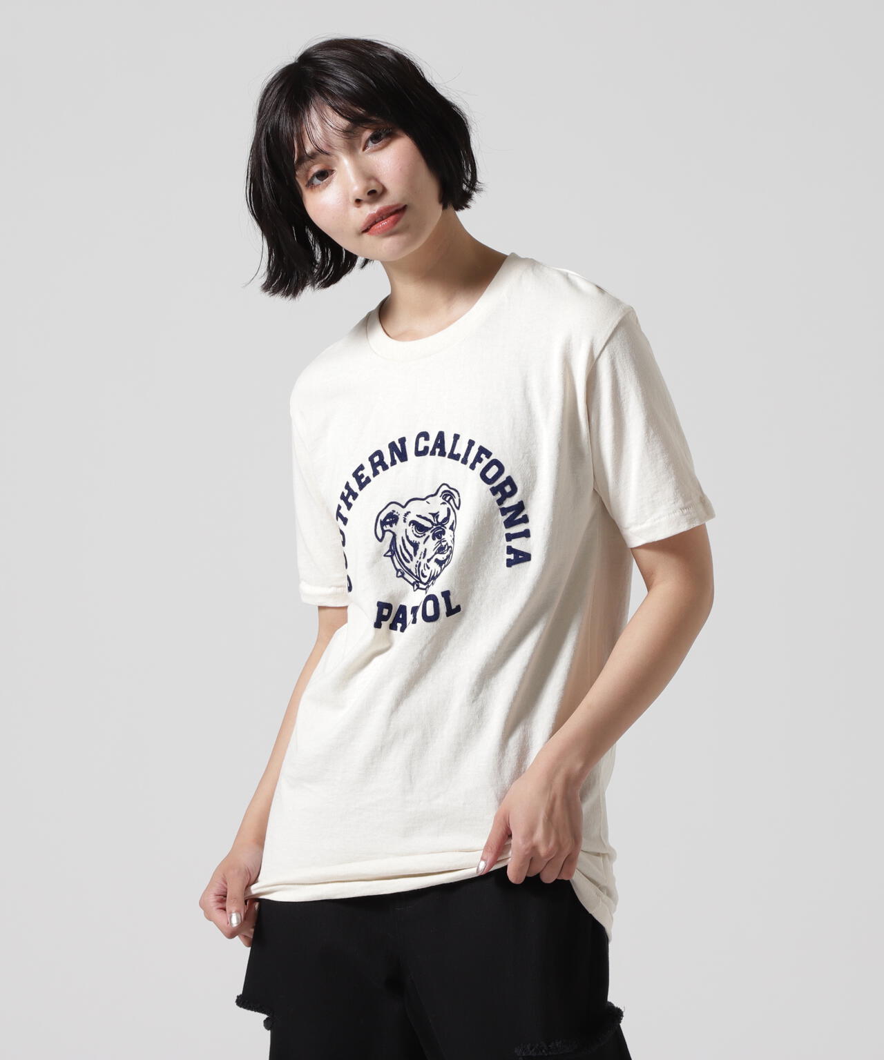 MIXTA/ミクスタ CREW NECK SO CAL DOG Tシャツ