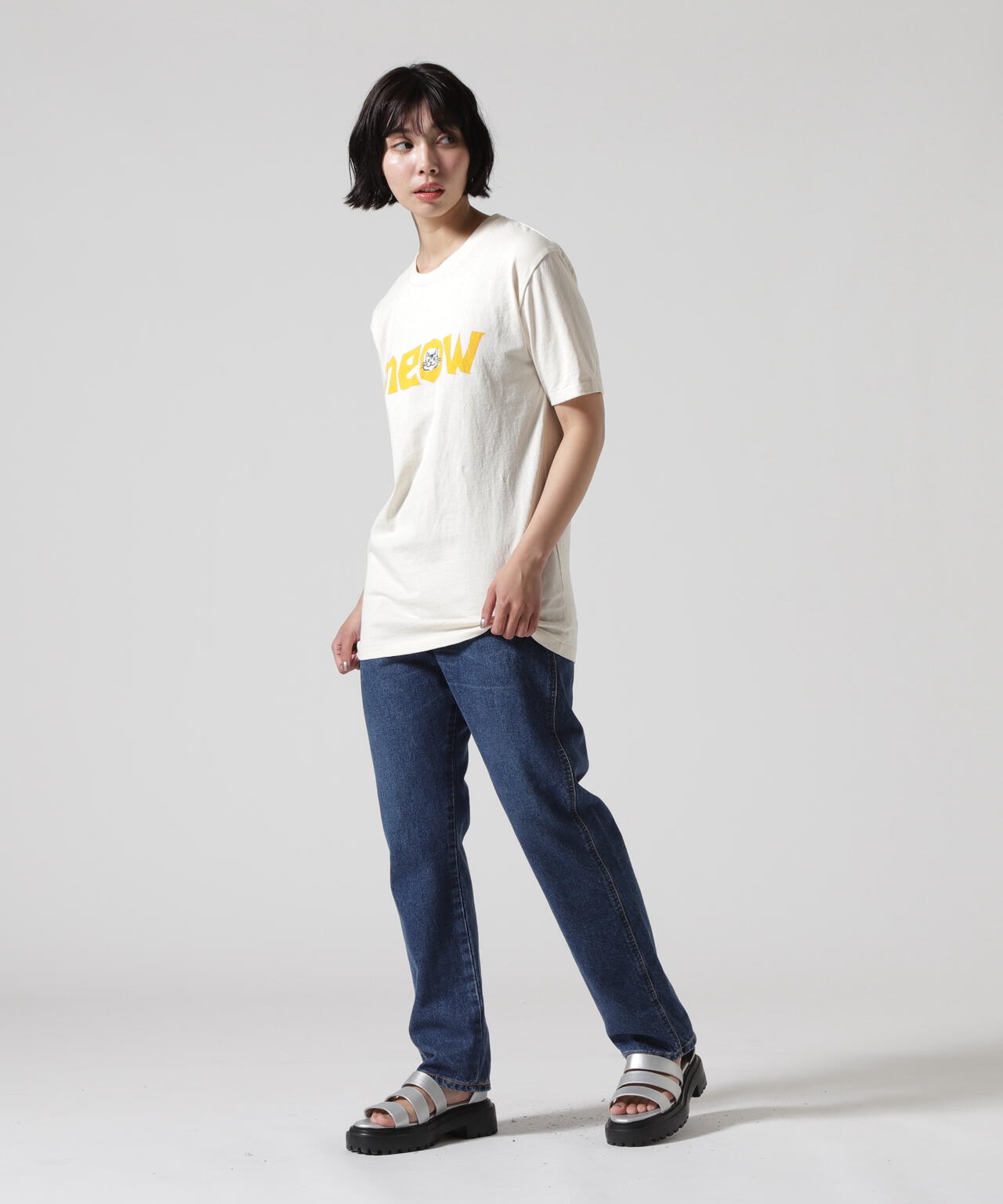 MIXTA/ミクスタ CREW NECK MEOW Tシャツ