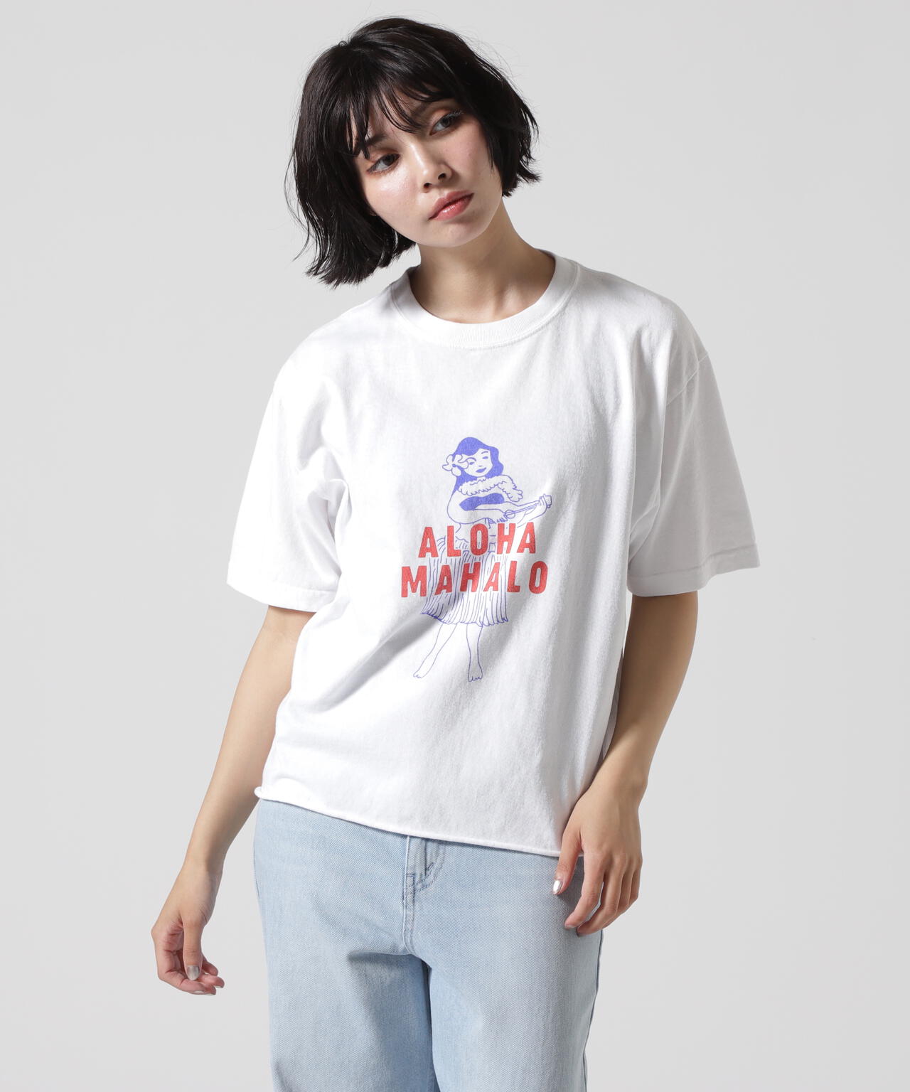 FUNG/ファング CUT OFF TEE ALOHA MAHALO Tシャツ