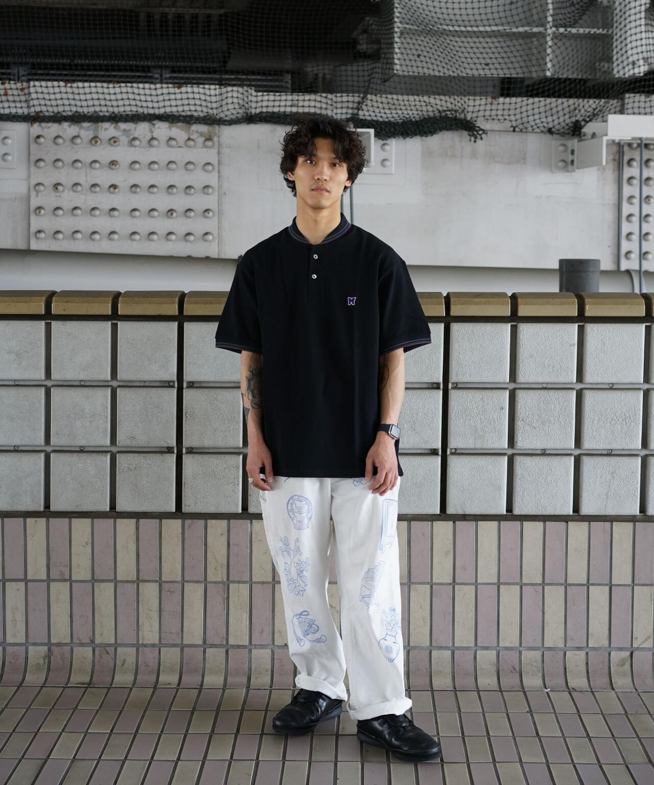 Needles/ニードルズ 別注Shawl Collar S/S Polo - Cotton Pique
