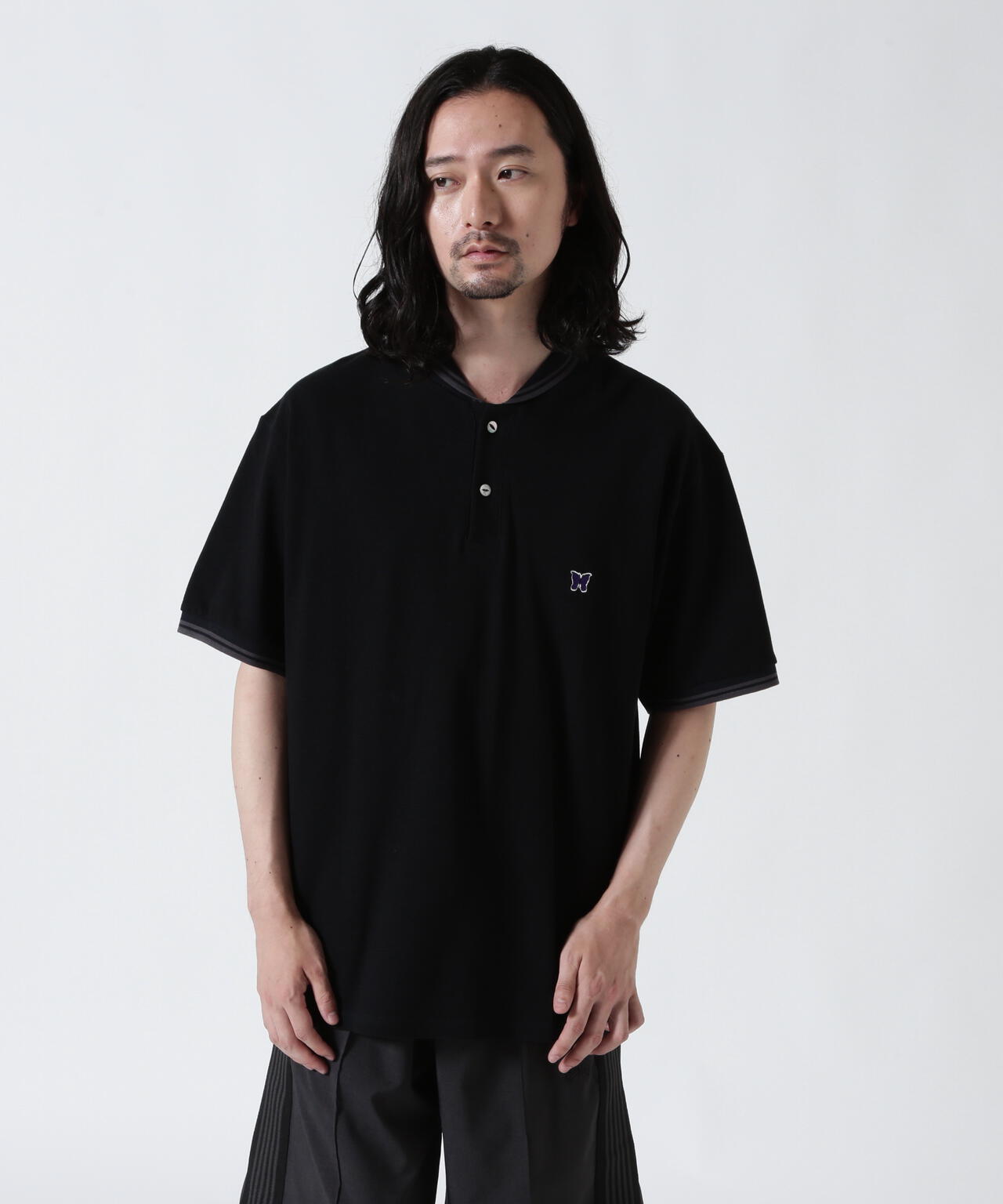 Needles/ニードルズ 別注Shawl Collar S/S Polo - Cotton Pique