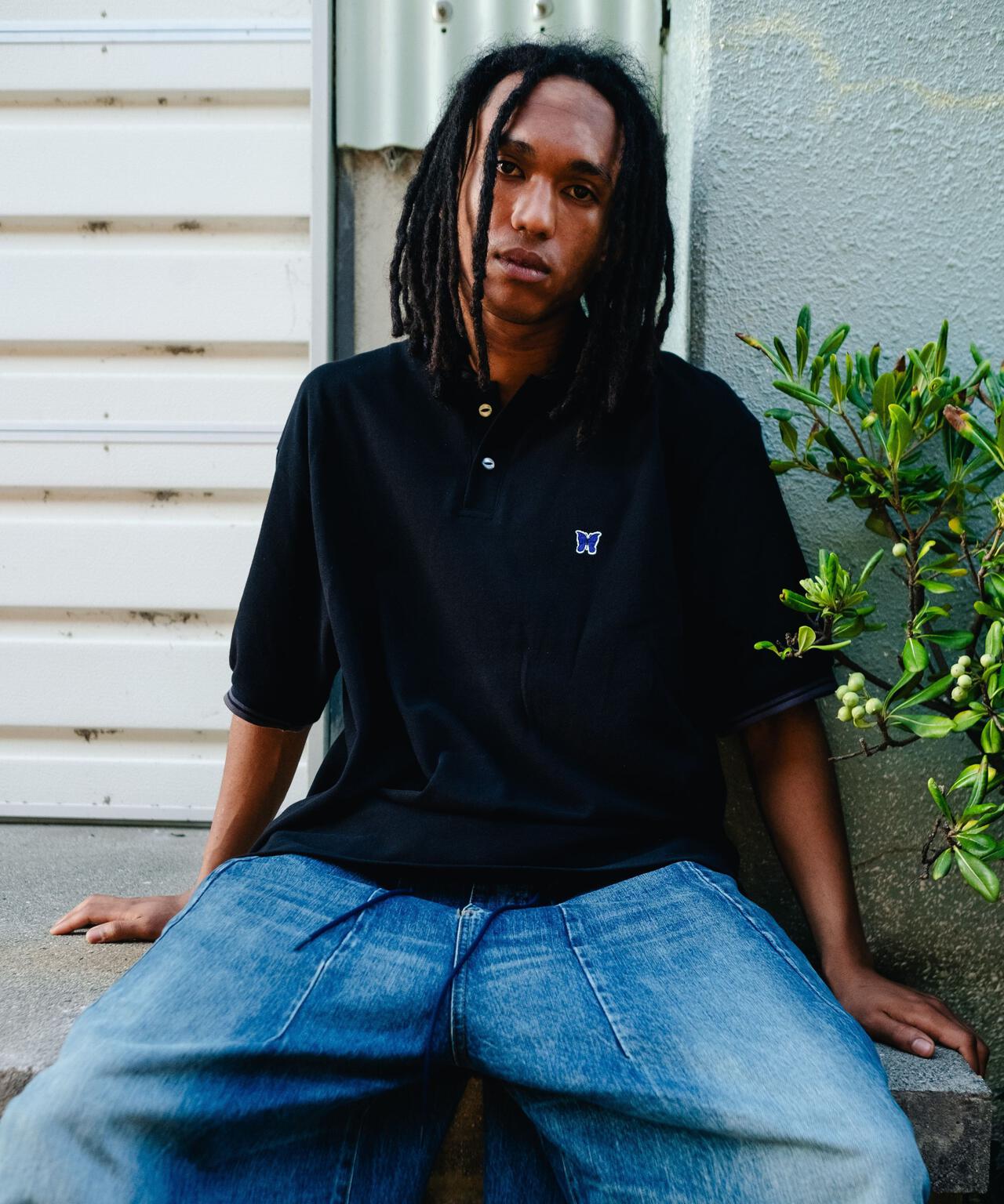 Needles/ニードルズ 別注Shawl Collar S/S Polo - Cotton Pique