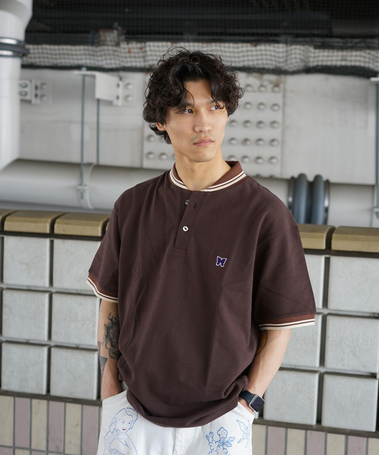 Needles/ニードルズ 別注Shawl Collar S/S Polo - Cotton Pique
