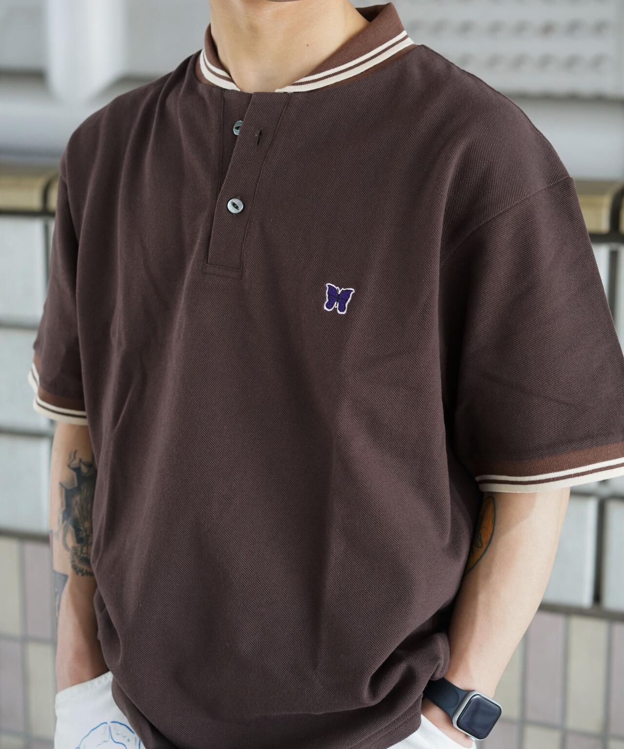 Needles/ニードルズ 別注Shawl Collar S/S Polo - Cotton Pique