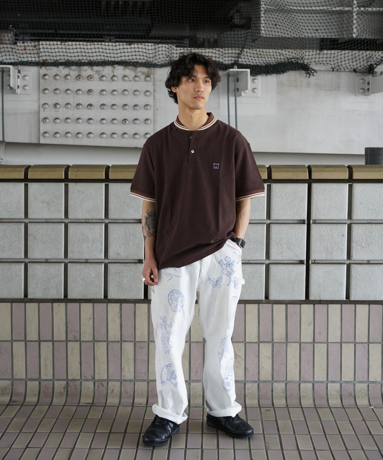 Needles/ニードルズ 別注Shawl Collar S/S Polo - Cotton Pique