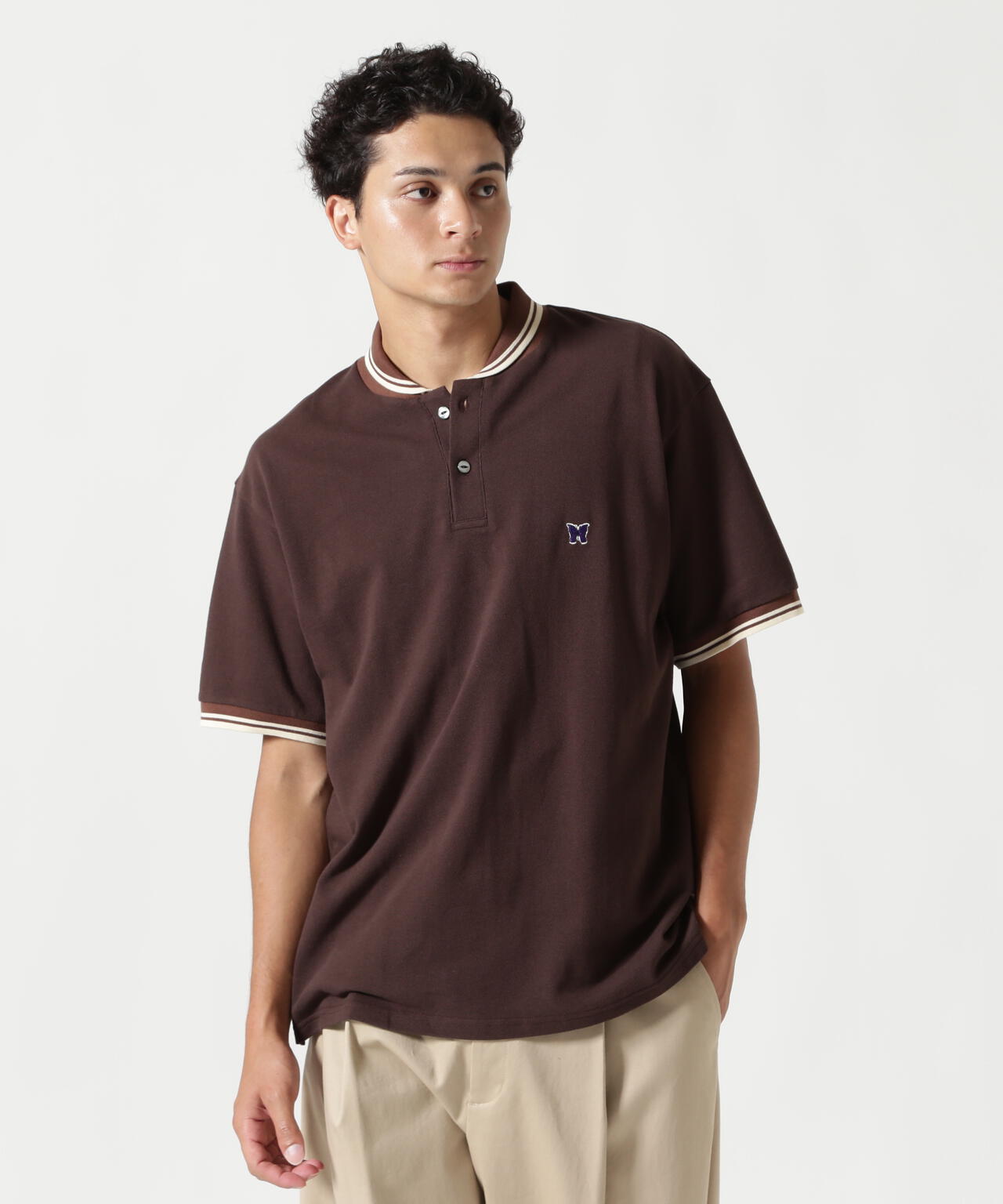 Needles/ニードルズ 別注Shawl Collar S/S Polo - Cotton Pique