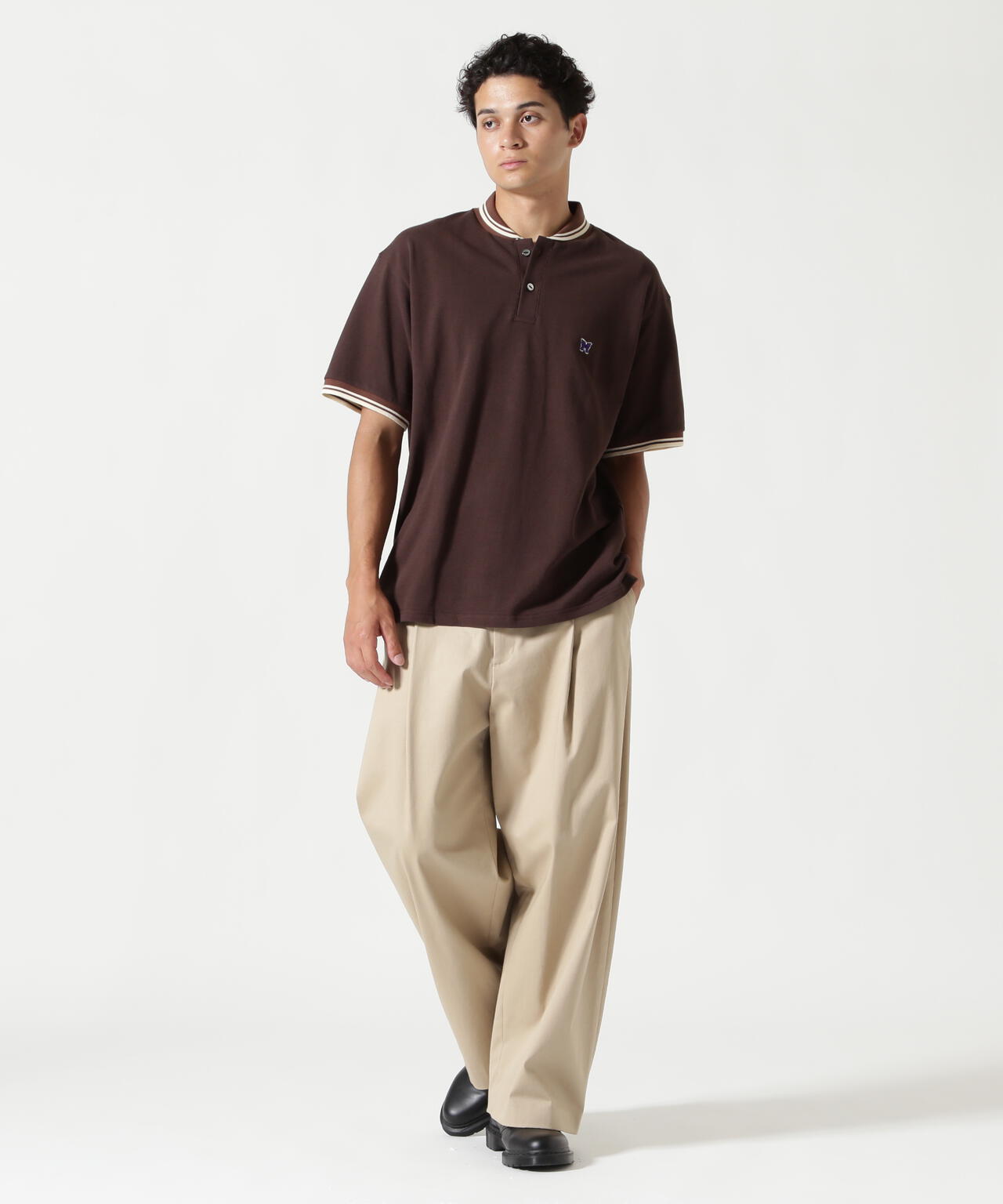 Needles/ニードルズ 別注Shawl Collar S/S Polo - Cotton Pique