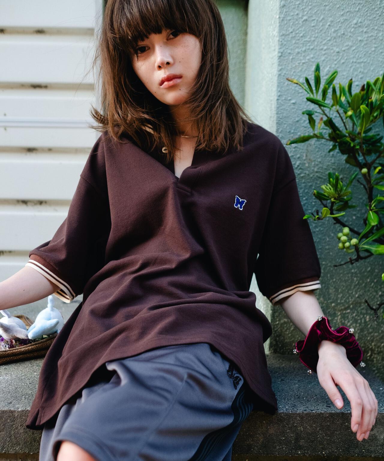 Needles/ニードルズ 別注Shawl Collar S/S Polo - Cotton Pique