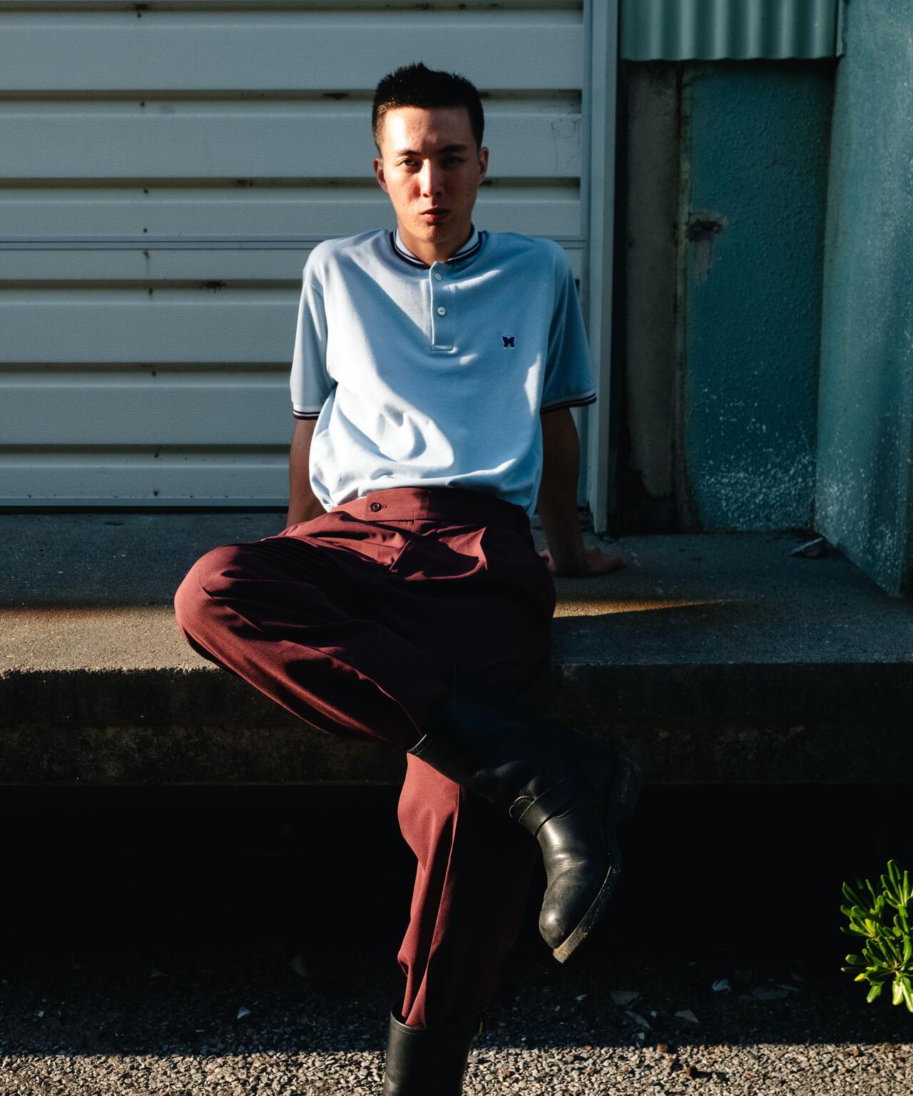 Needles/ニードルズ 別注Shawl Collar S/S Polo - Cotton Pique