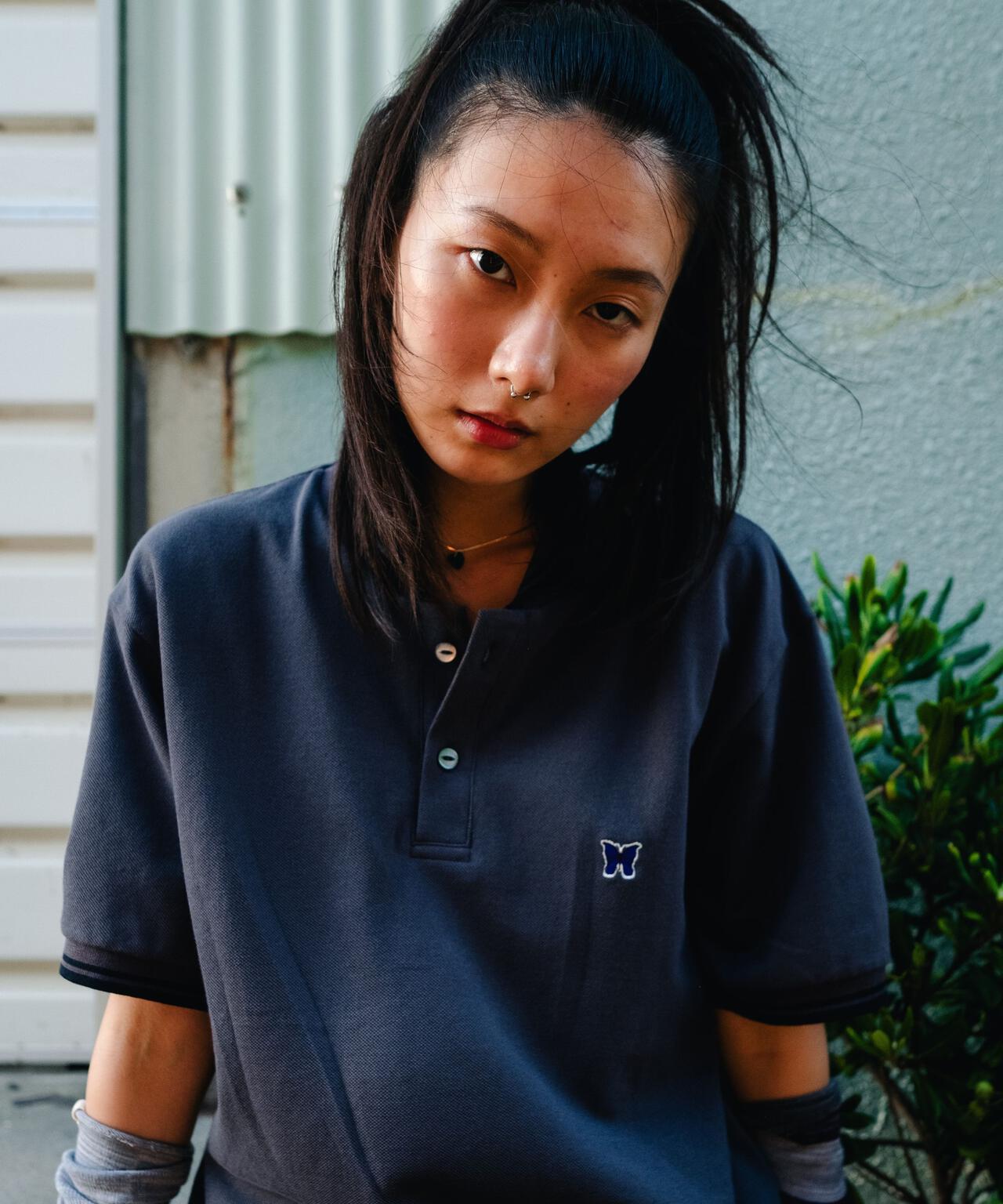 Needles/ニードルズ 別注Shawl Collar S/S Polo - Cotton Pique